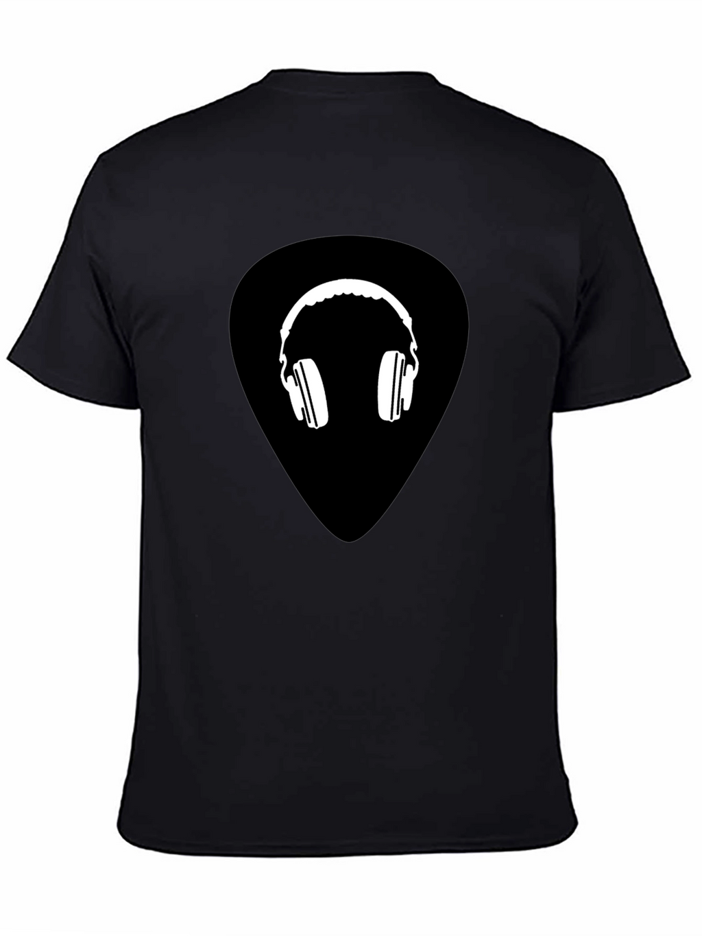 Cool Headphones Graphic Black Tee
