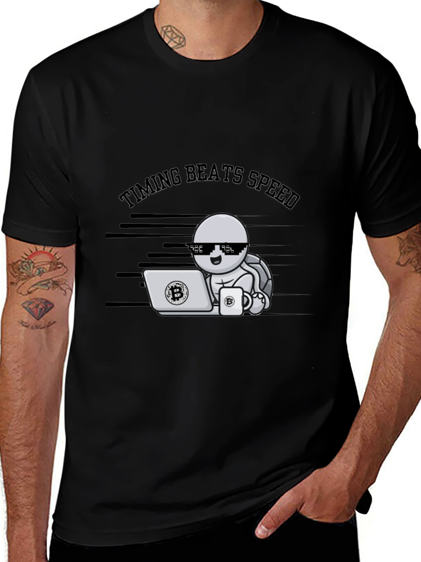 Timing Beats Speed Bitcoin Crypto T-Shirt