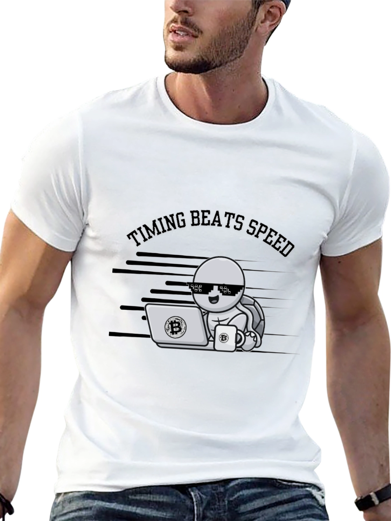 Timing Beats Speed Bitcoin Crypto T-Shirt