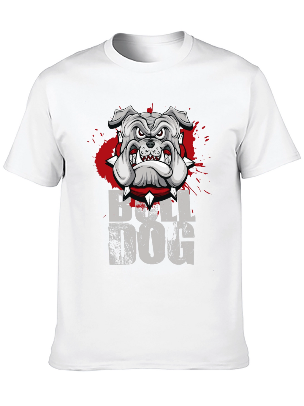 Cool Bulldog Graphic Print Black T-Shirt