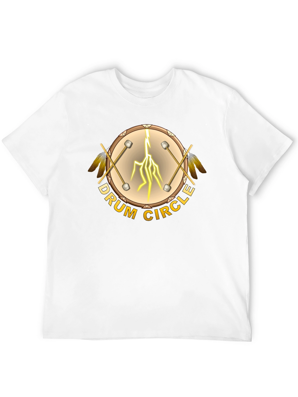 Drum Circle Graphic T-Shirt - Unisex Black Tee