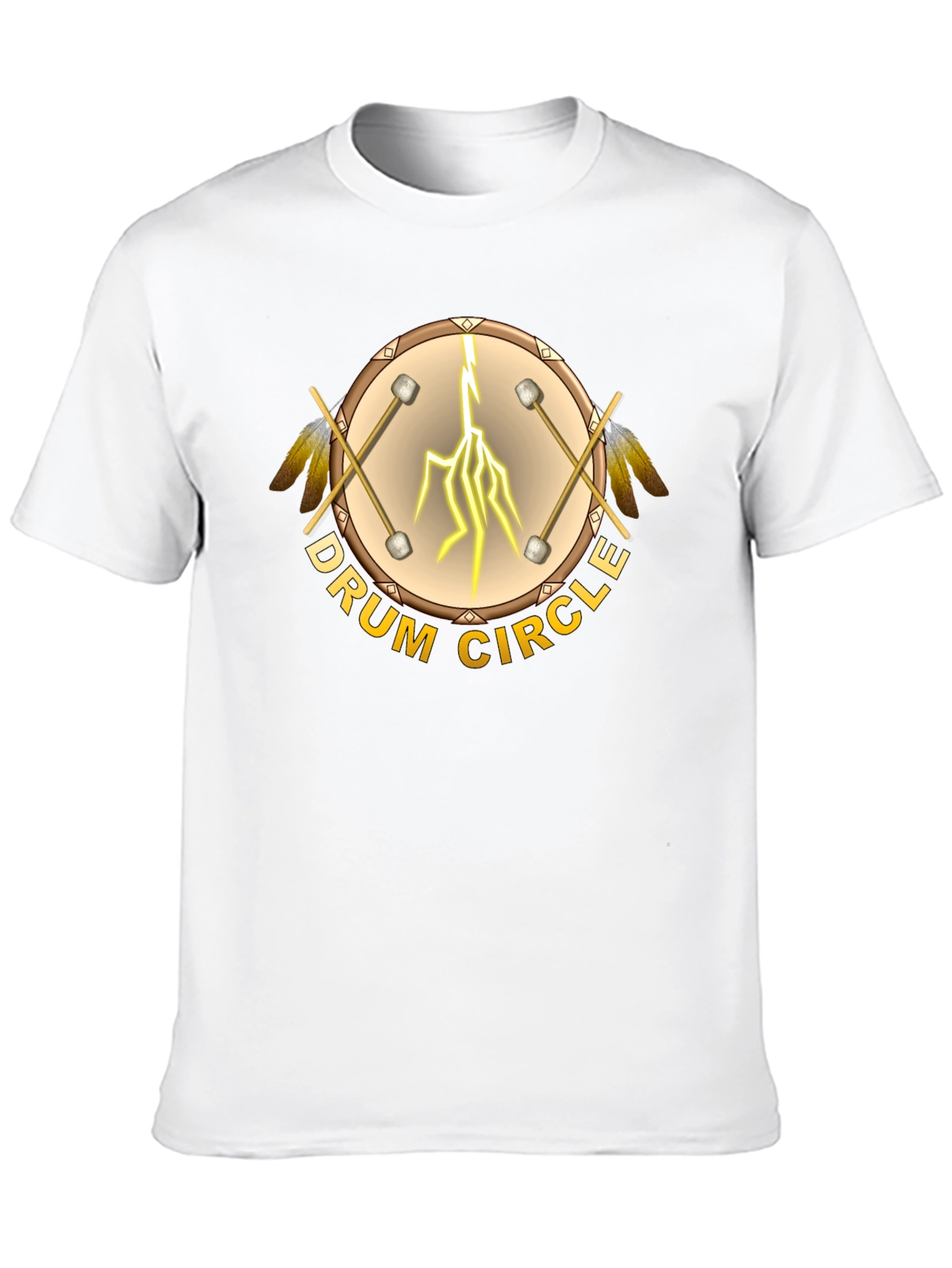 Drum Circle Graphic T-Shirt - Unisex Black Tee
