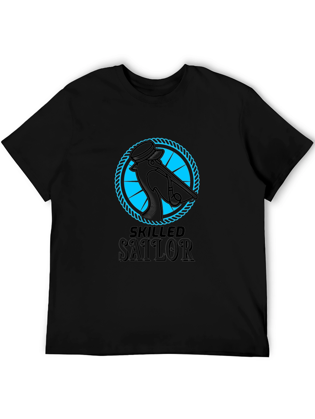 Skilled Sailor Graphic Tee - Black