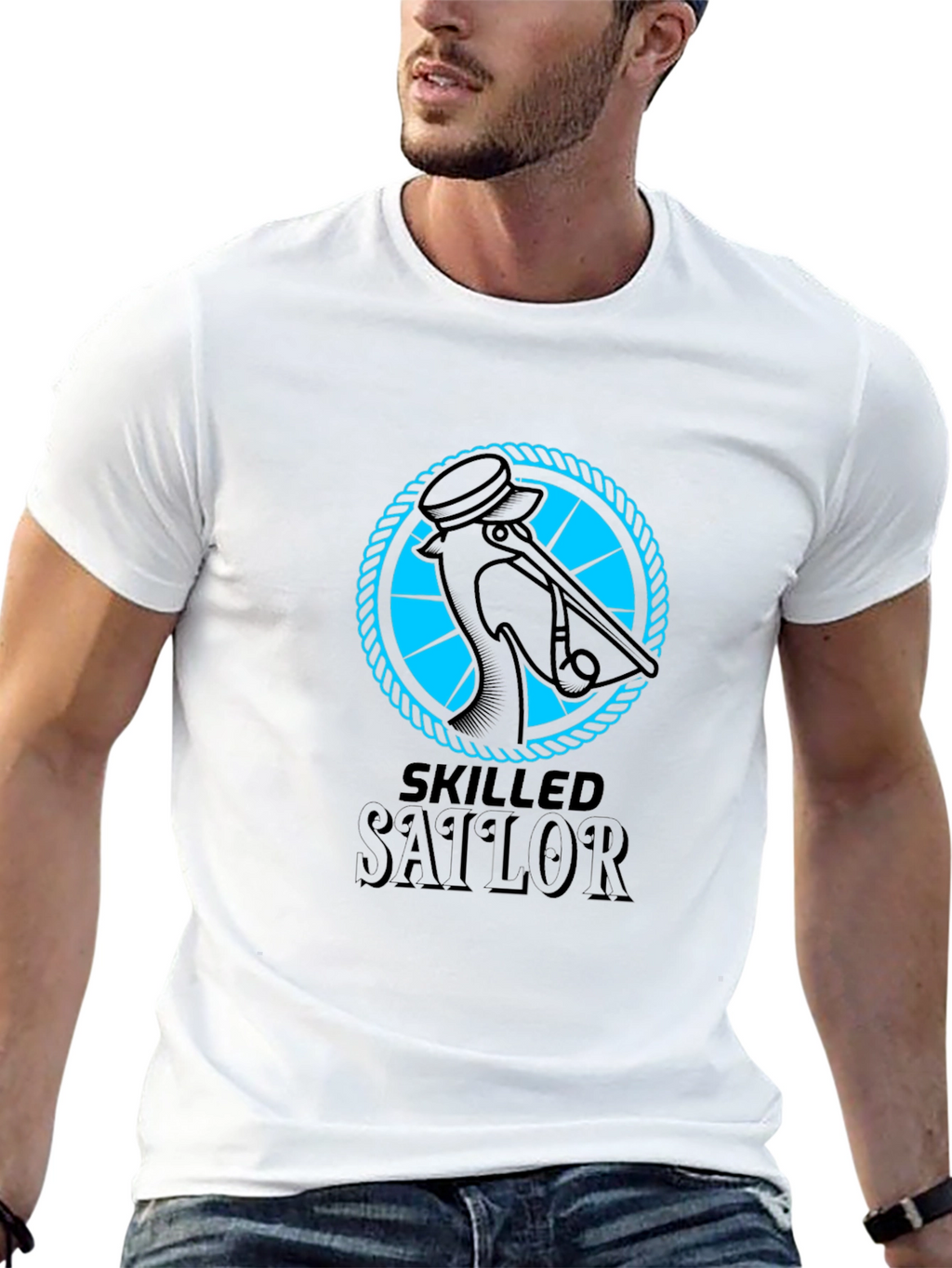 Skilled Sailor Graphic Tee - Black