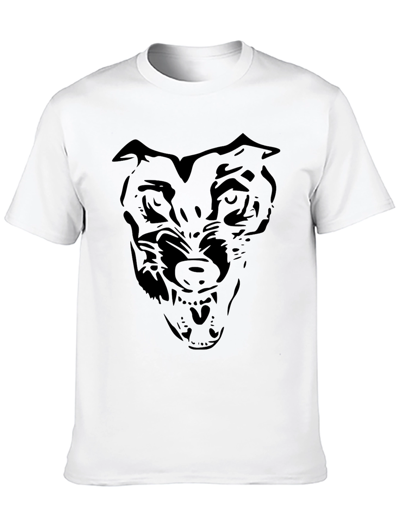 Black Wolf Graphic T-Shirt - Mens Crew Neck Tee