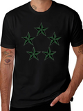 Star Circle Graphic Black T-Shirt