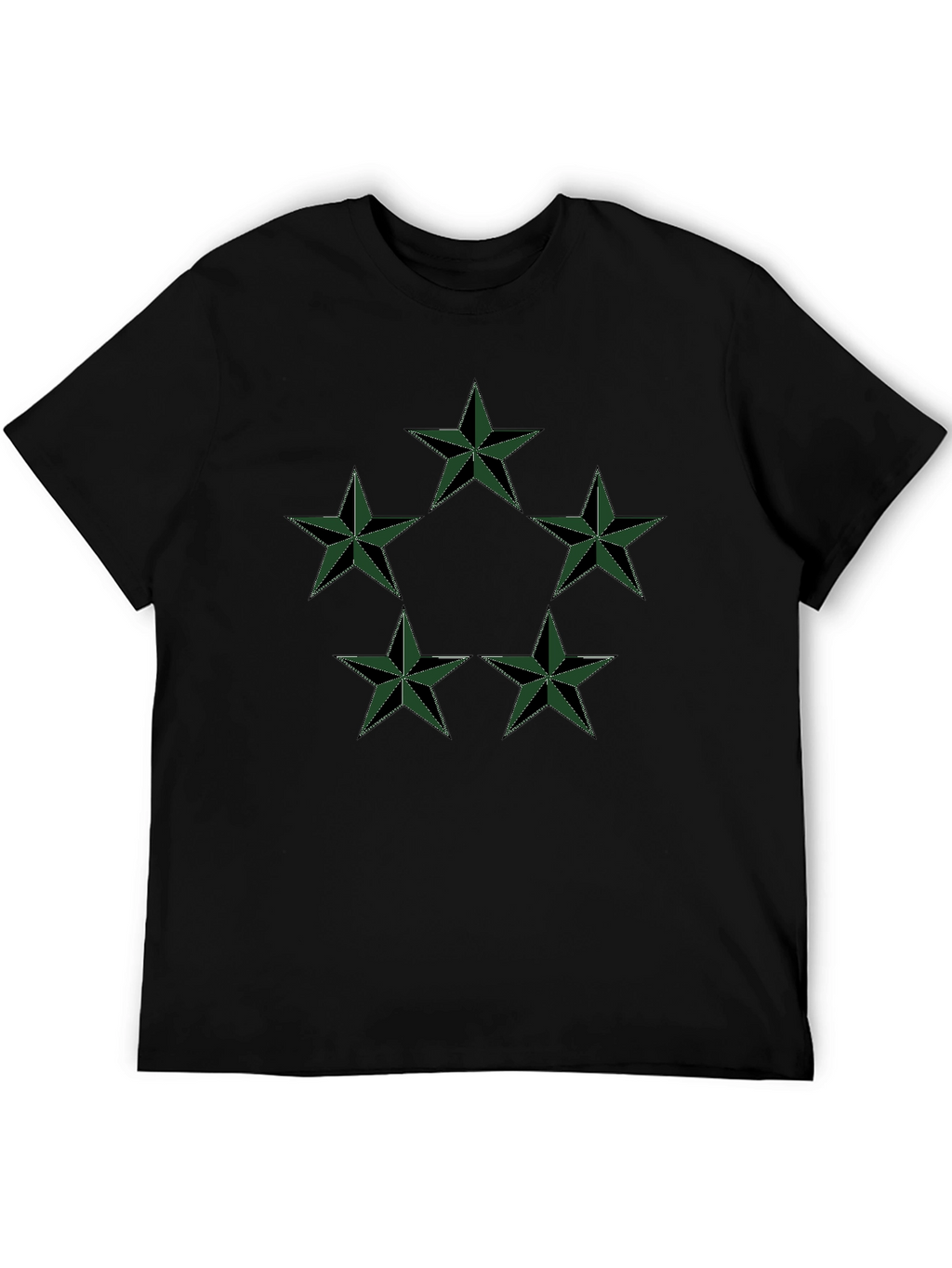 Star Circle Graphic Black T-Shirt