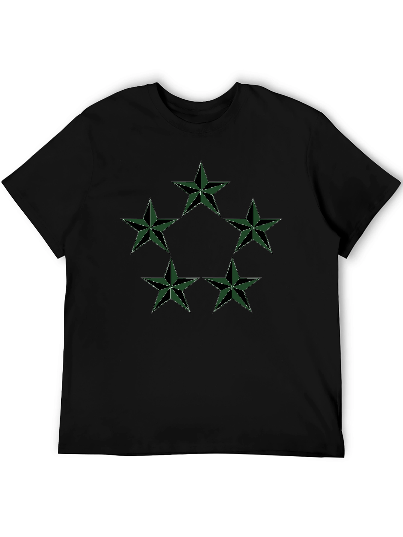 Star Circle Graphic Black T-Shirt