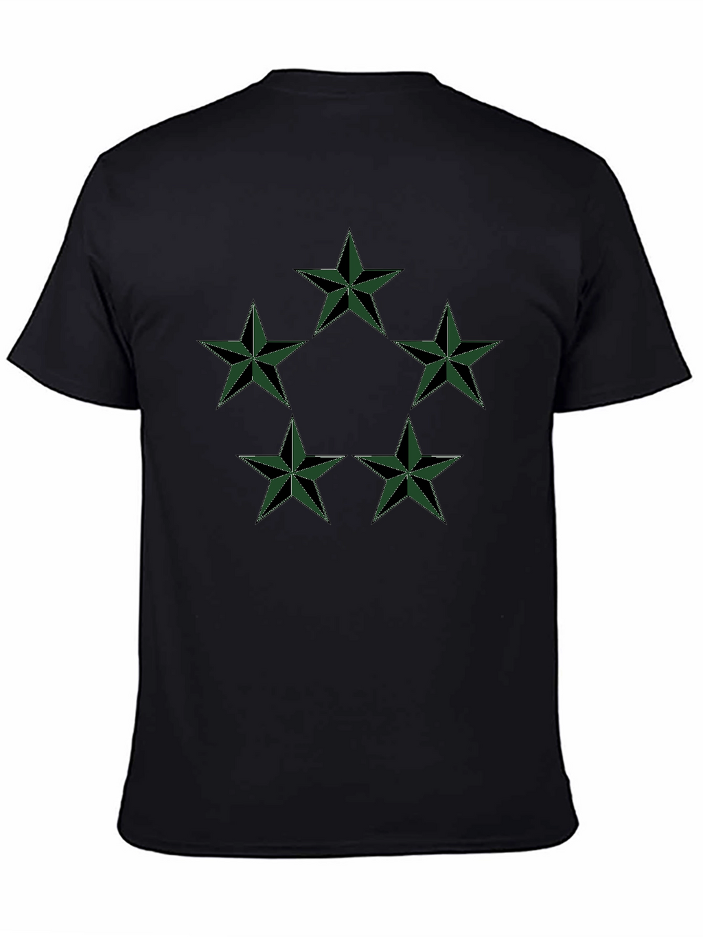 Star Circle Graphic Black T-Shirt