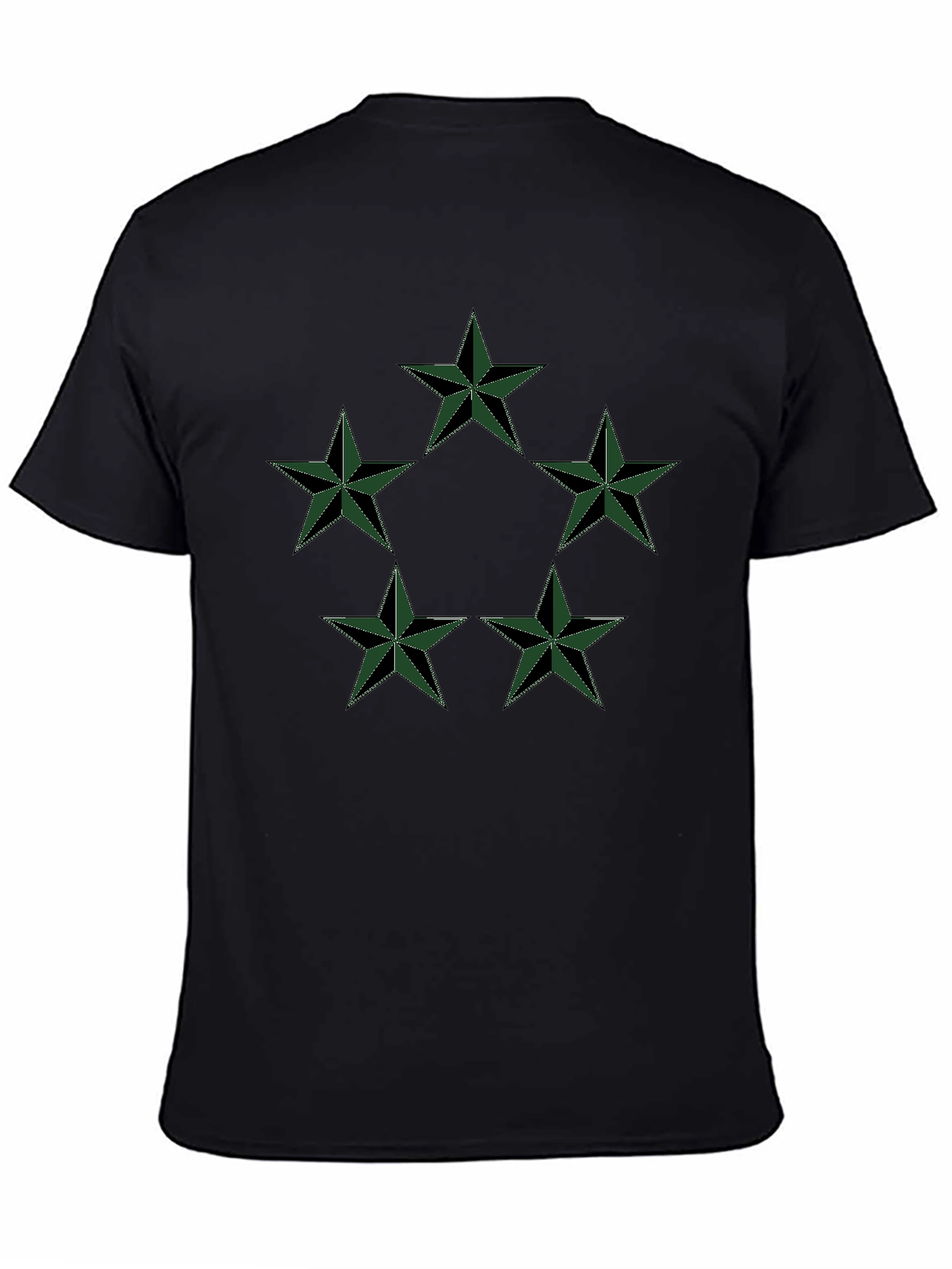 Star Circle Graphic Black T-Shirt