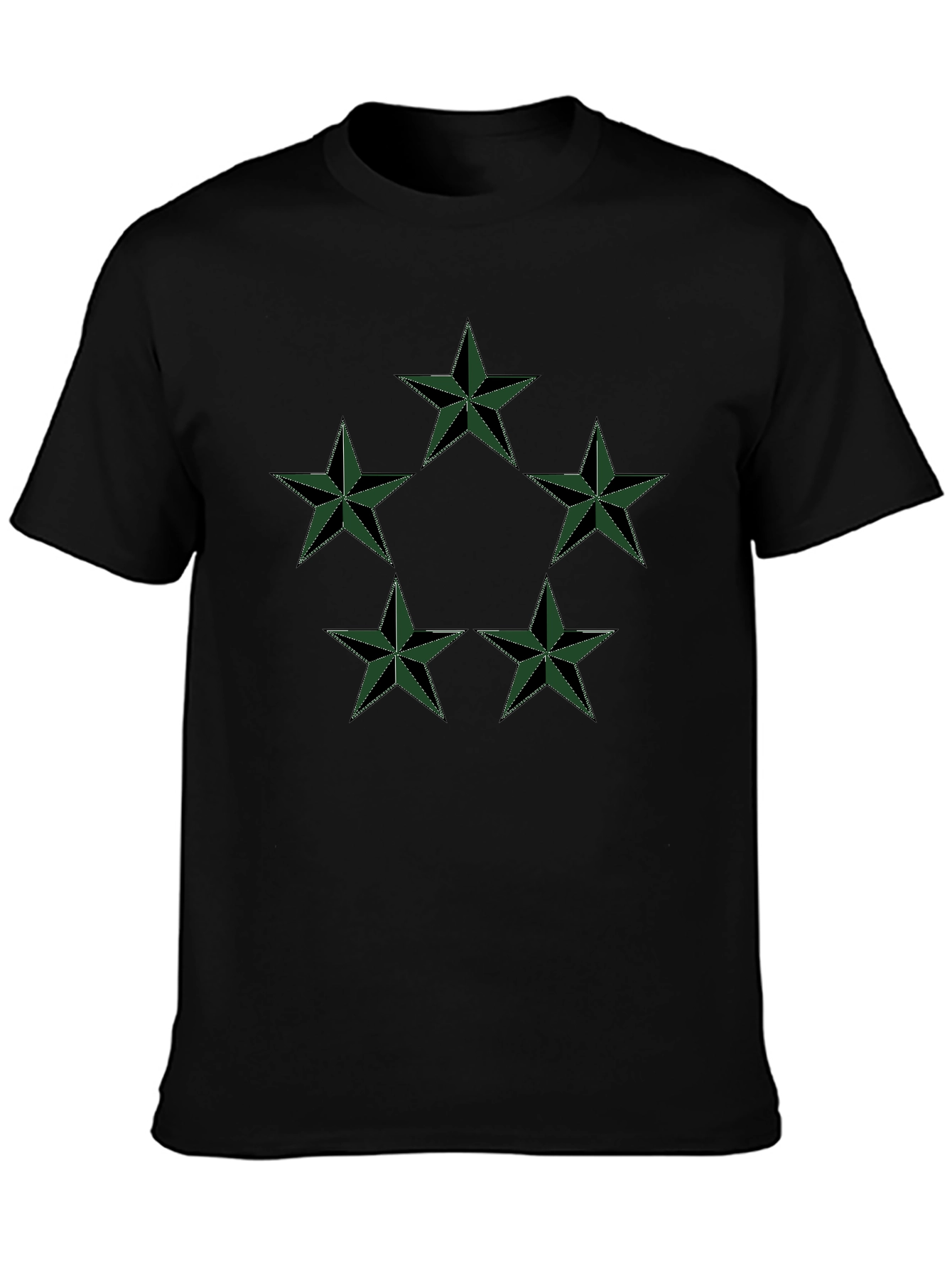 Star Circle Graphic Black T-Shirt