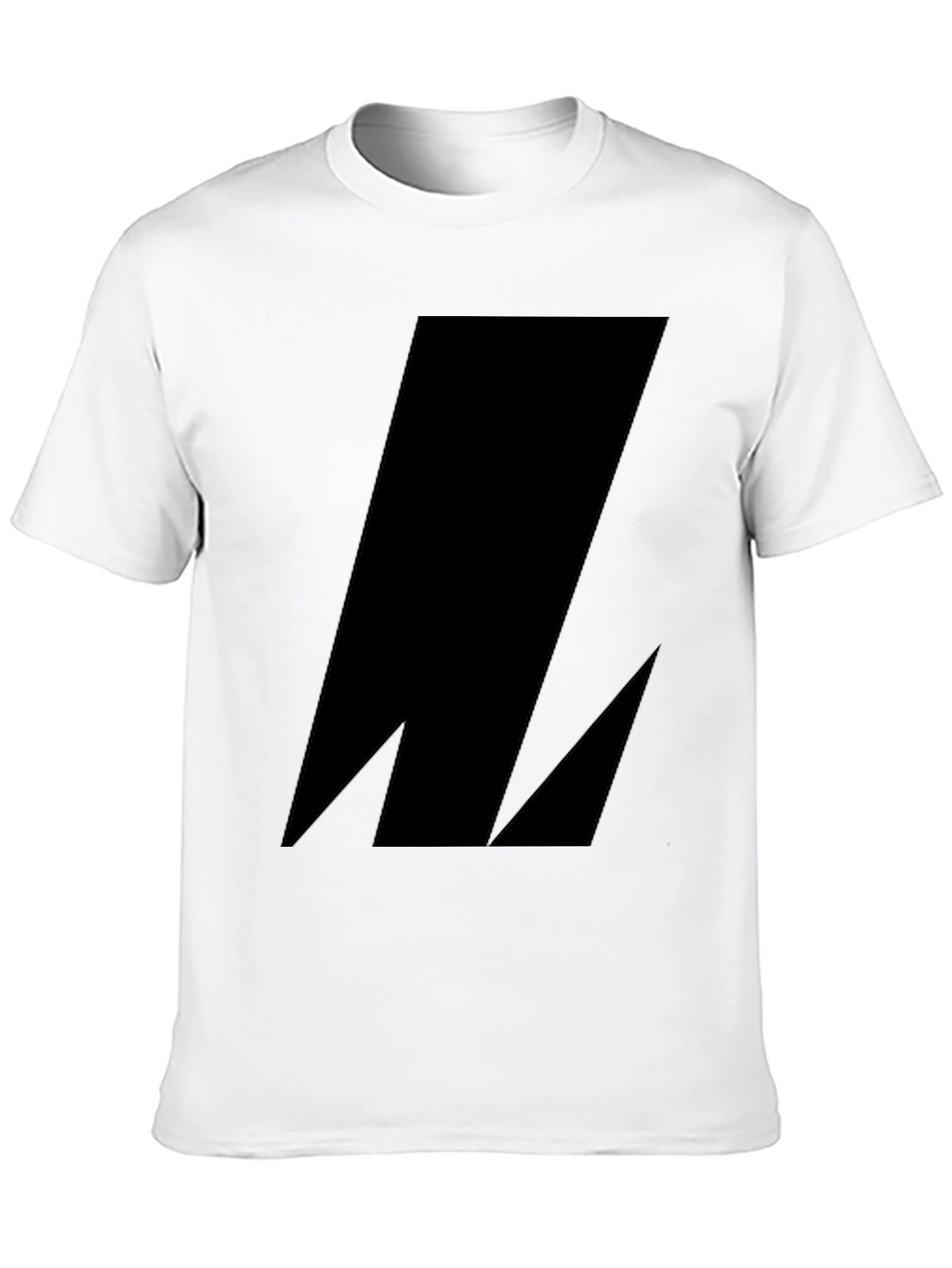 Mens Black Graphic Tee - Abstract Bolt Design
