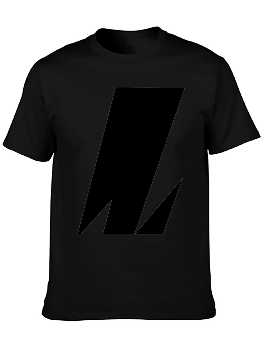 Mens Black Graphic Tee - Abstract Bolt Design