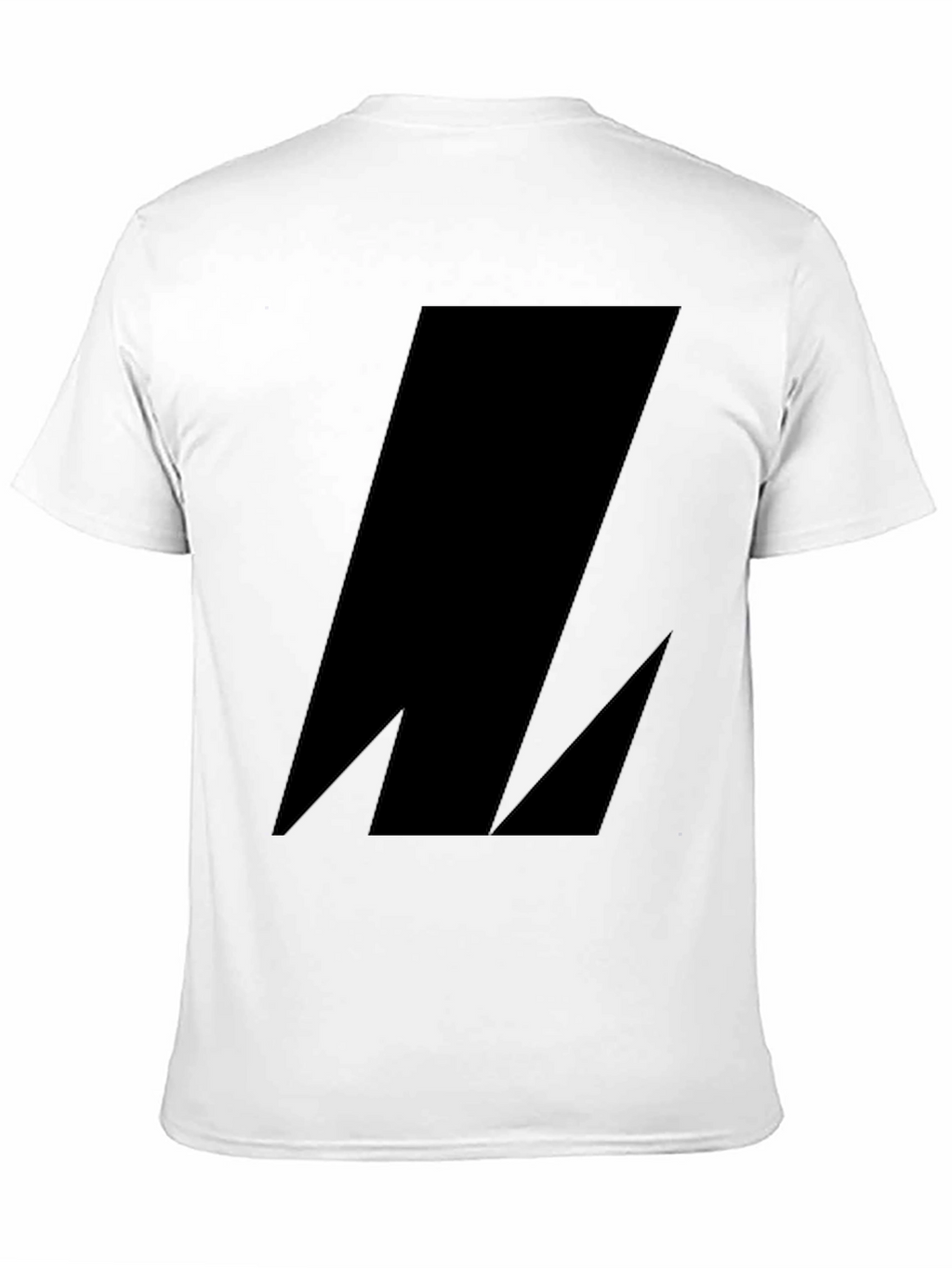 Mens Black Graphic Tee - Abstract Bolt Design