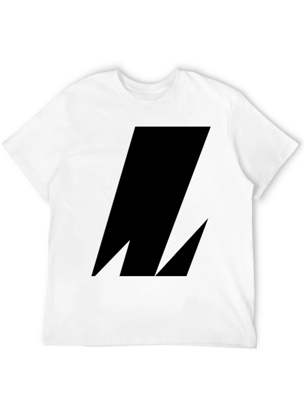Mens Black Graphic Tee - Abstract Bolt Design