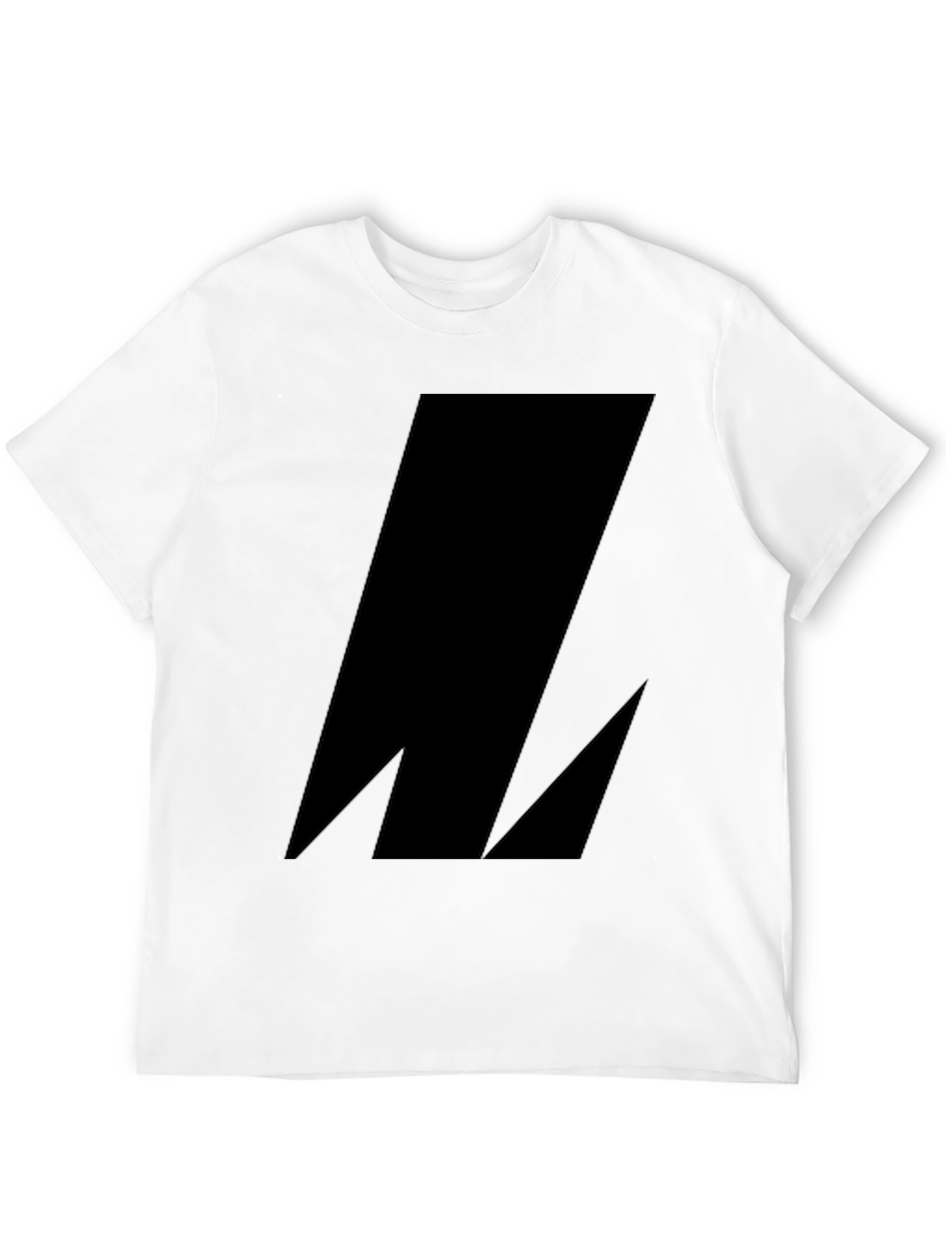 Mens Black Graphic Tee - Abstract Bolt Design