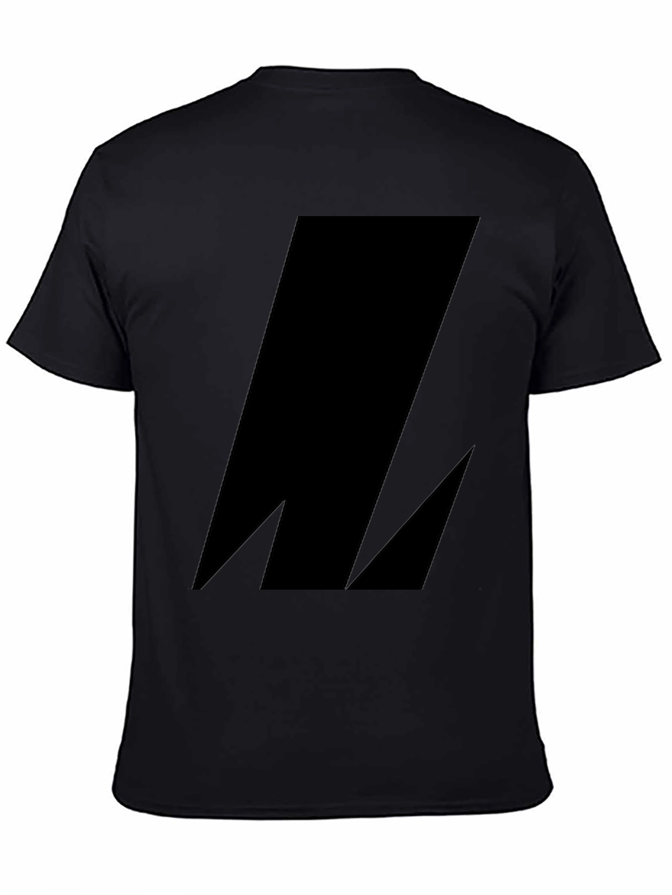 Mens Black Graphic Tee - Abstract Bolt Design