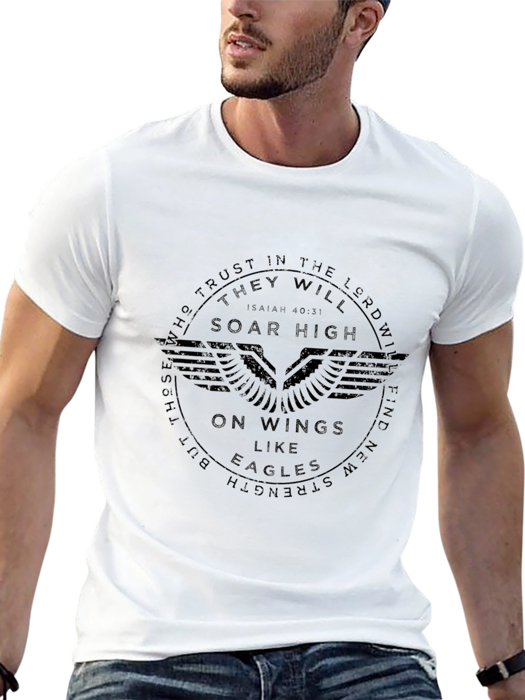 Isaiah 40:31 Soar High Eagles Wings T-Shirt