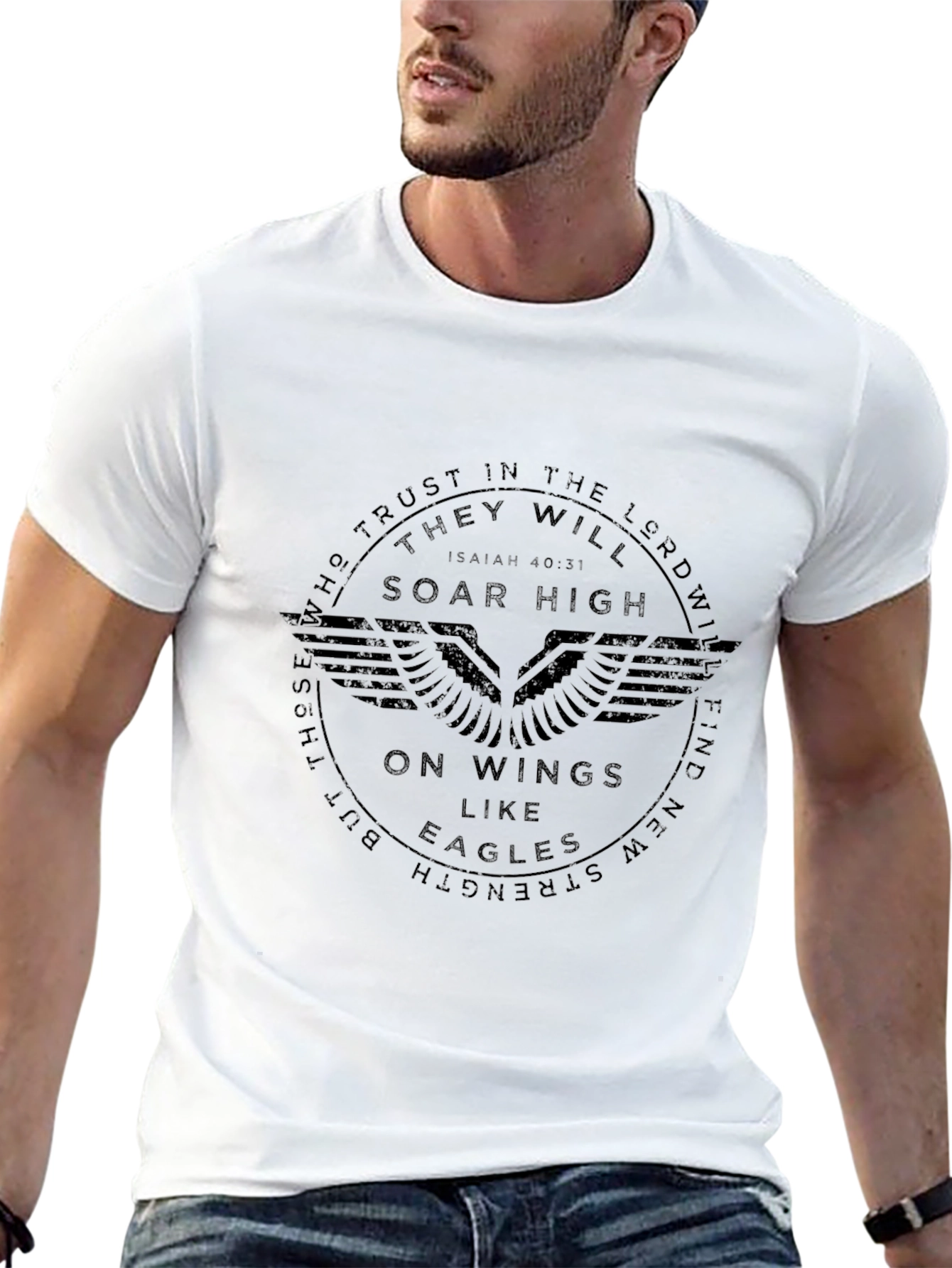 Isaiah 40:31 Soar High Eagles Wings T-Shirt