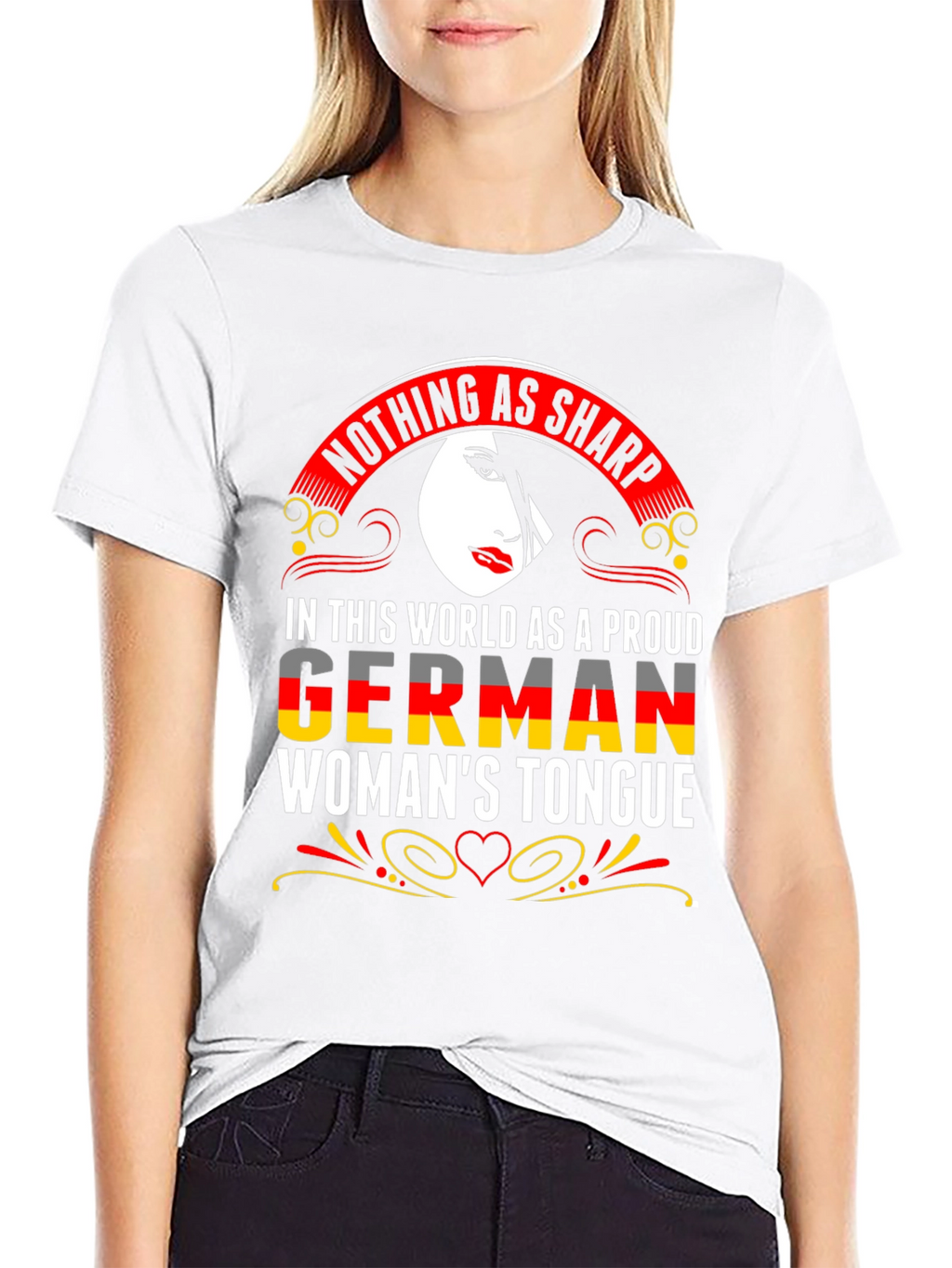 German Womans Tongue Graphic T-Shirt