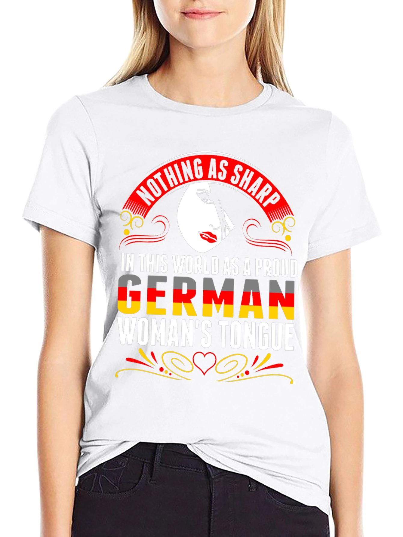 German Womans Tongue Graphic T-Shirt