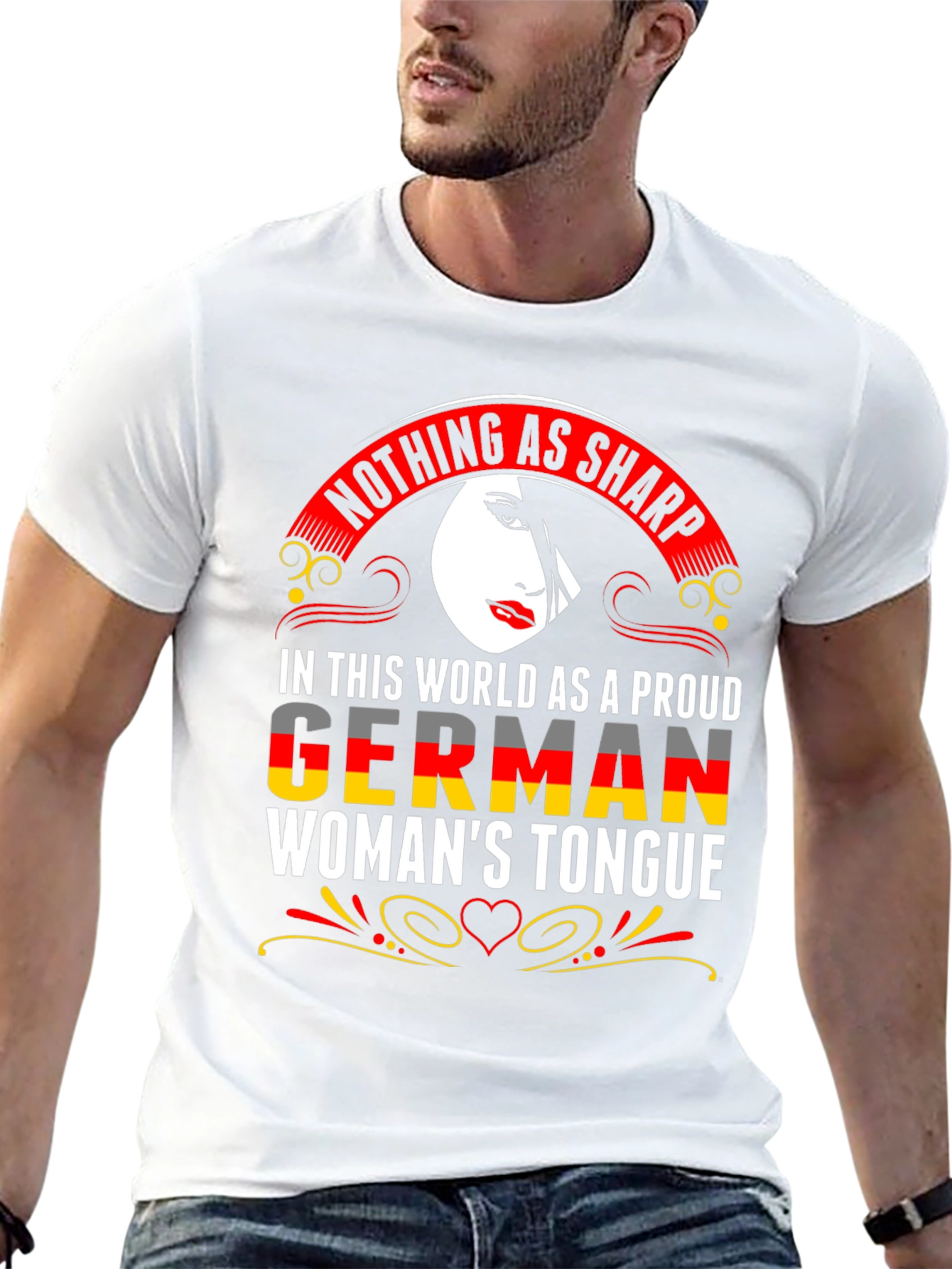 German Womans Tongue Graphic T-Shirt