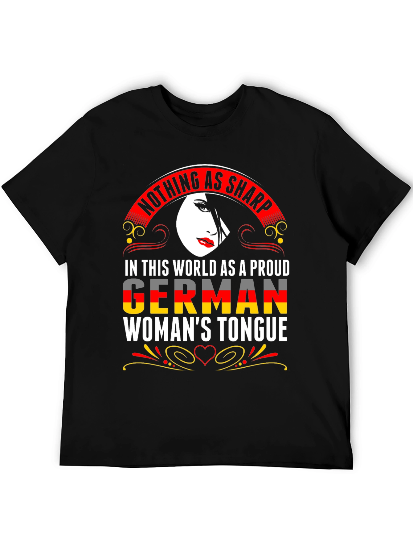 German Womans Tongue Graphic T-Shirt