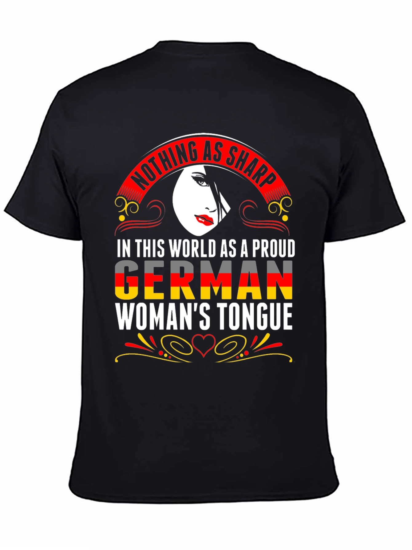 German Womans Tongue Graphic T-Shirt