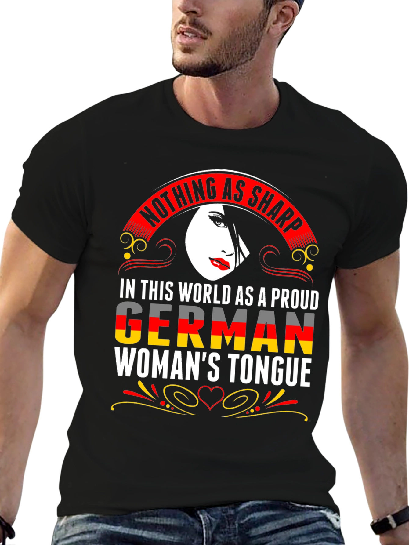 German Womans Tongue Graphic T-Shirt