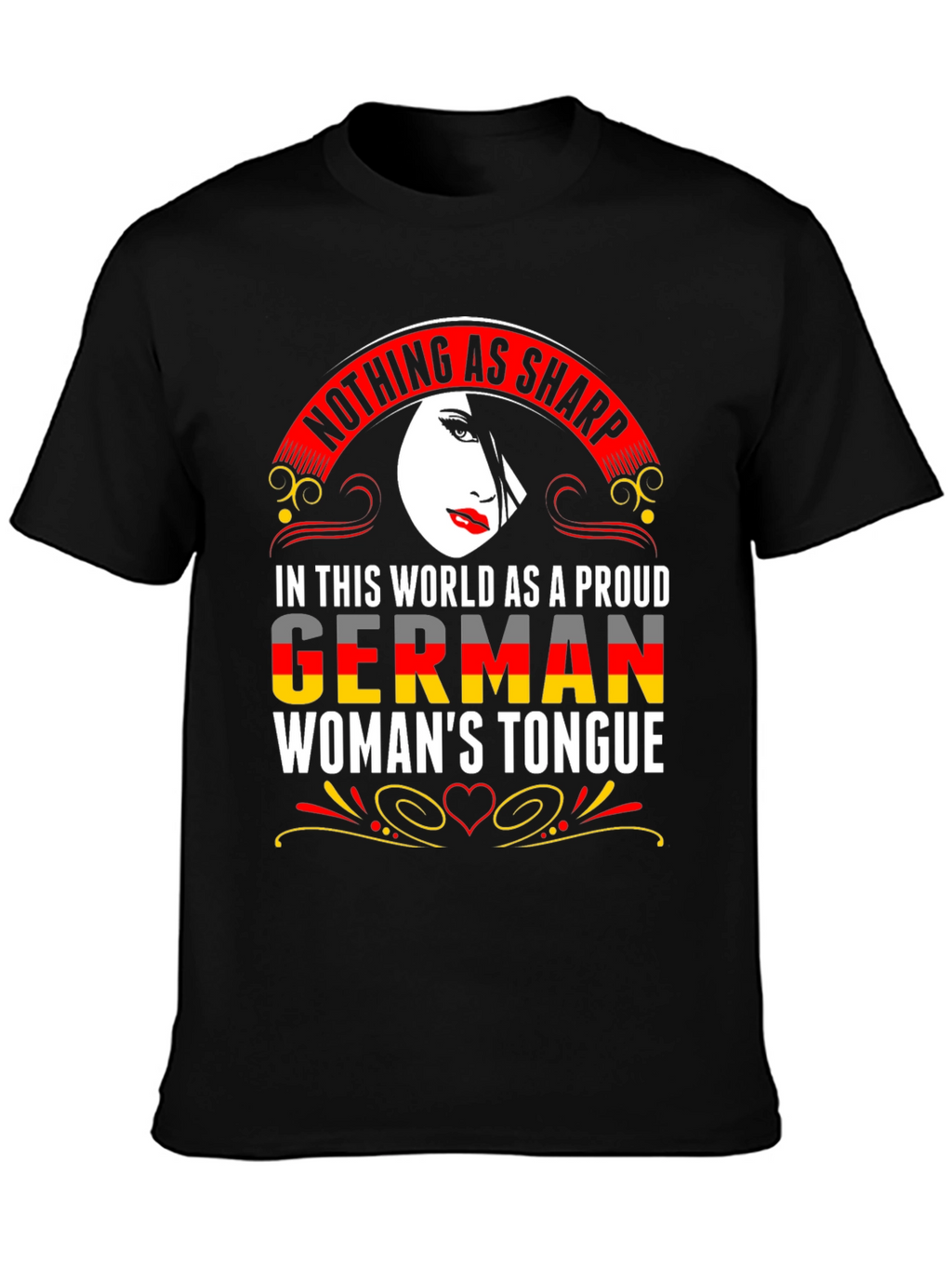 German Womans Tongue Graphic T-Shirt
