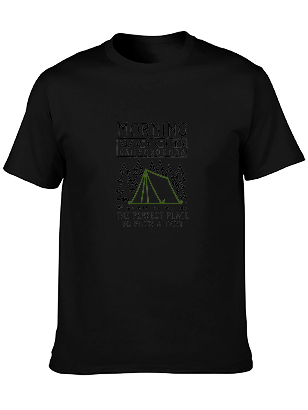 Morning Wood Campgrounds Funny Camping T-Shirt