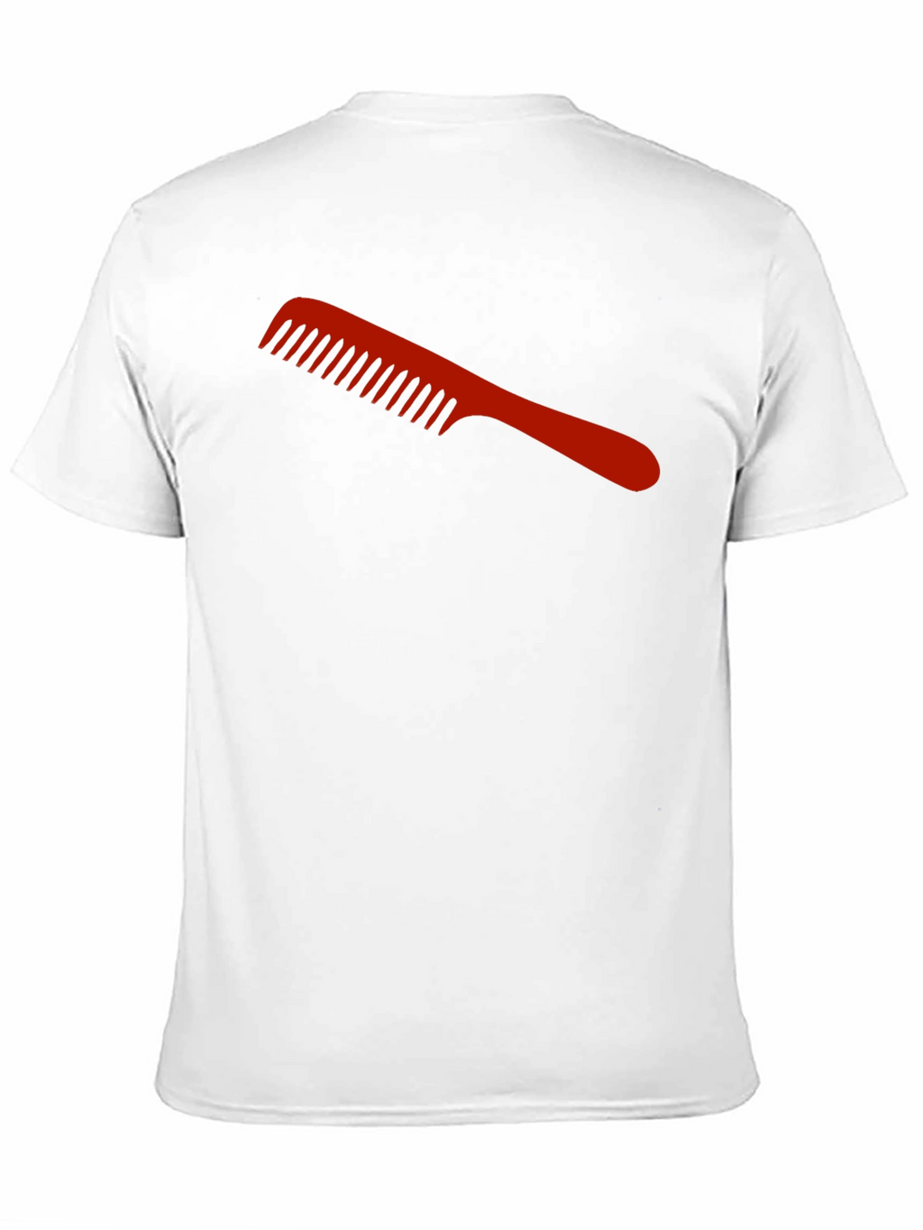 Red Comb Graphic Black T-Shirt