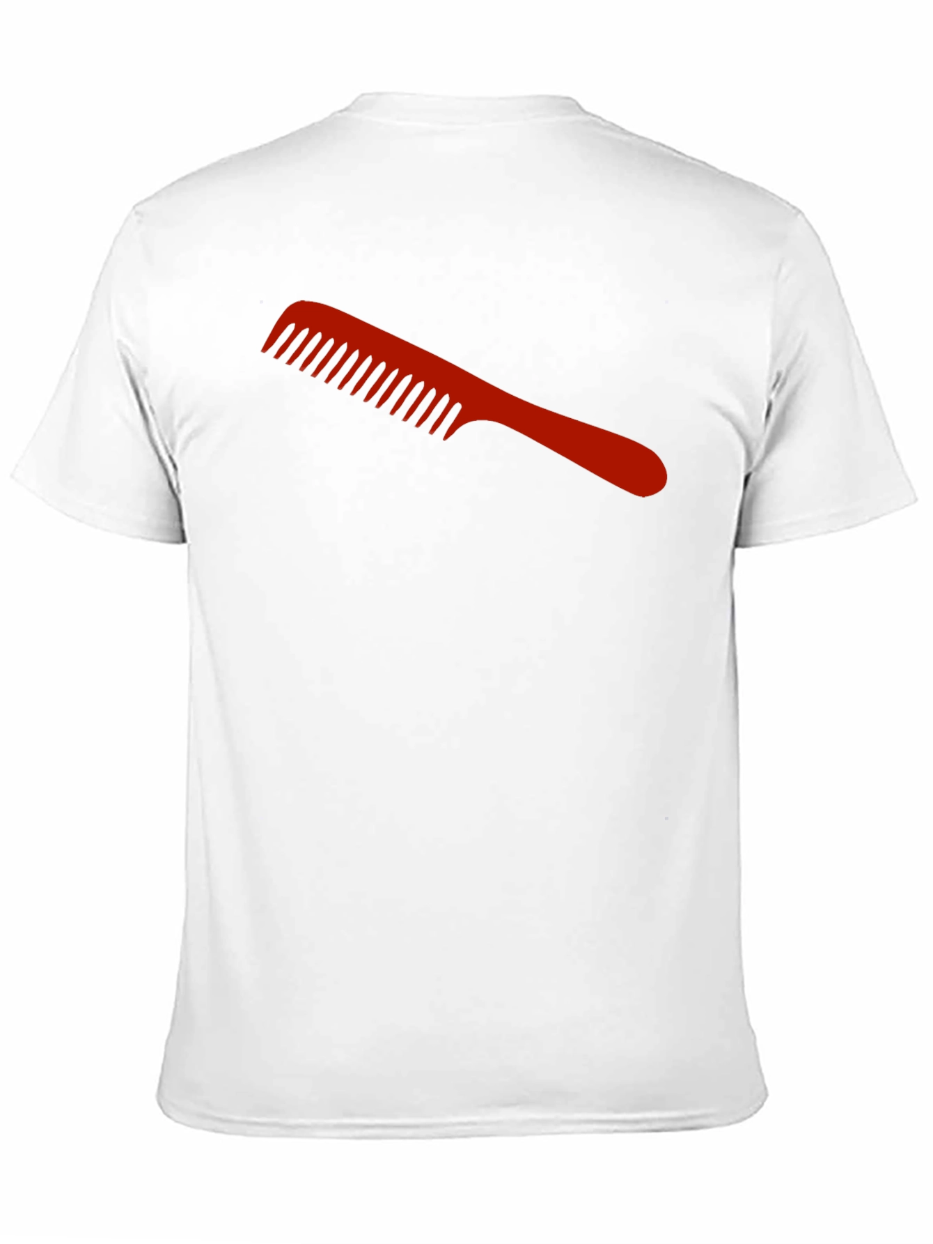 Red Comb Graphic Black T-Shirt