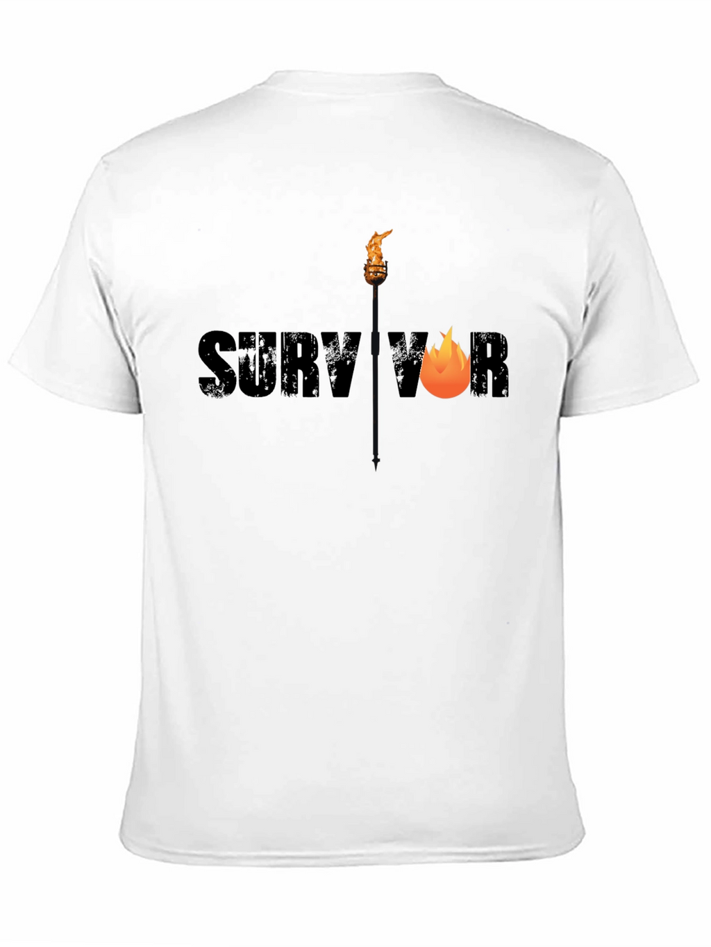 Survivor Graphic Tee - Black Cotton T-Shirt