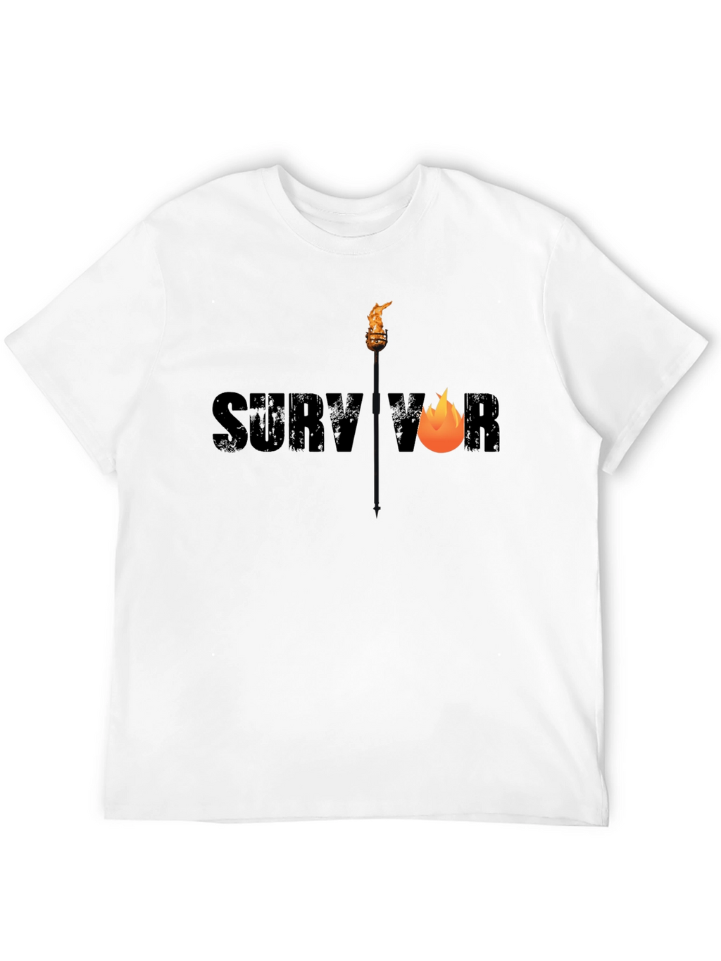 Survivor Graphic Tee - Black Cotton T-Shirt