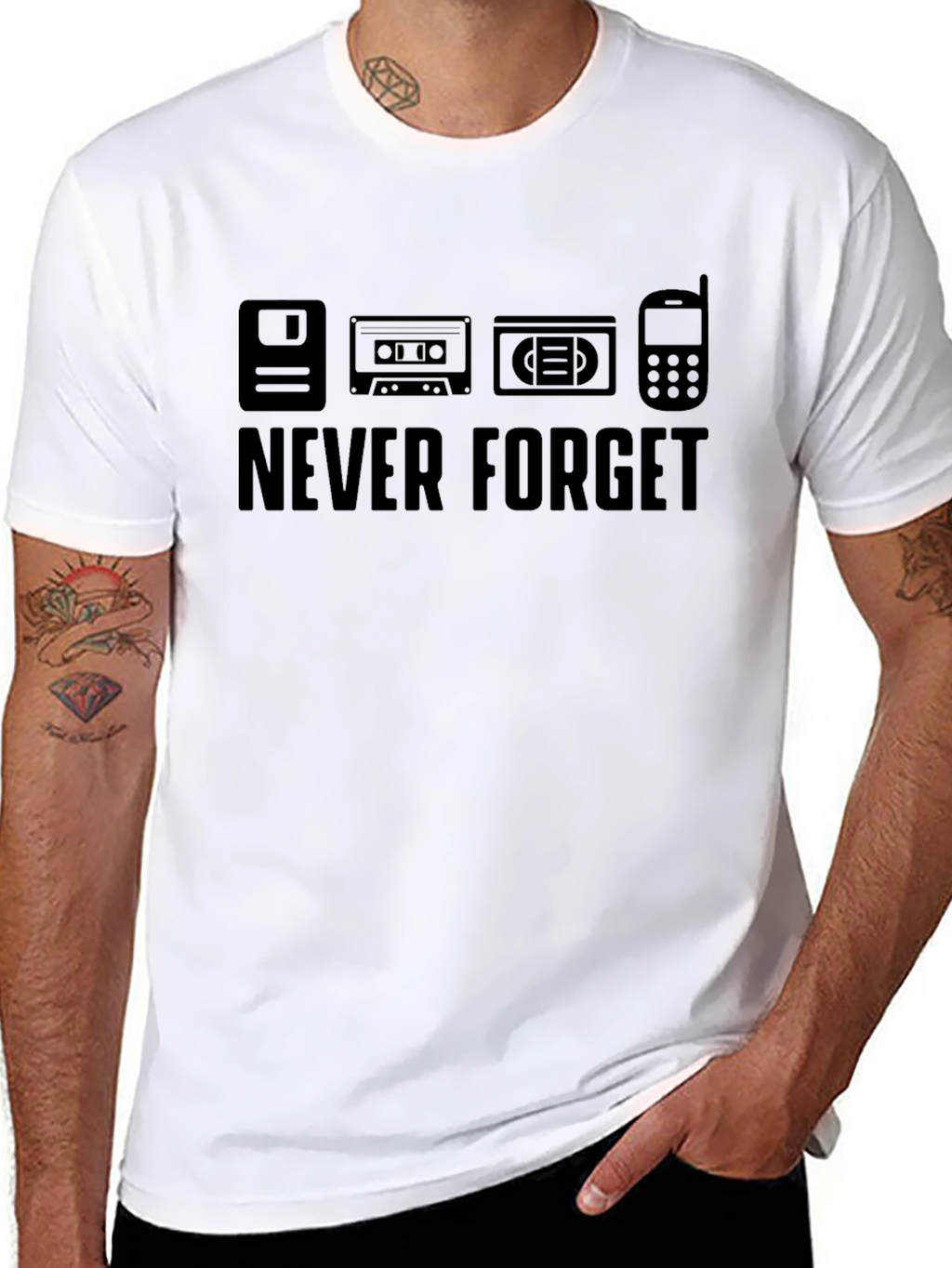 Retro Never Forget Graphic T-Shirt