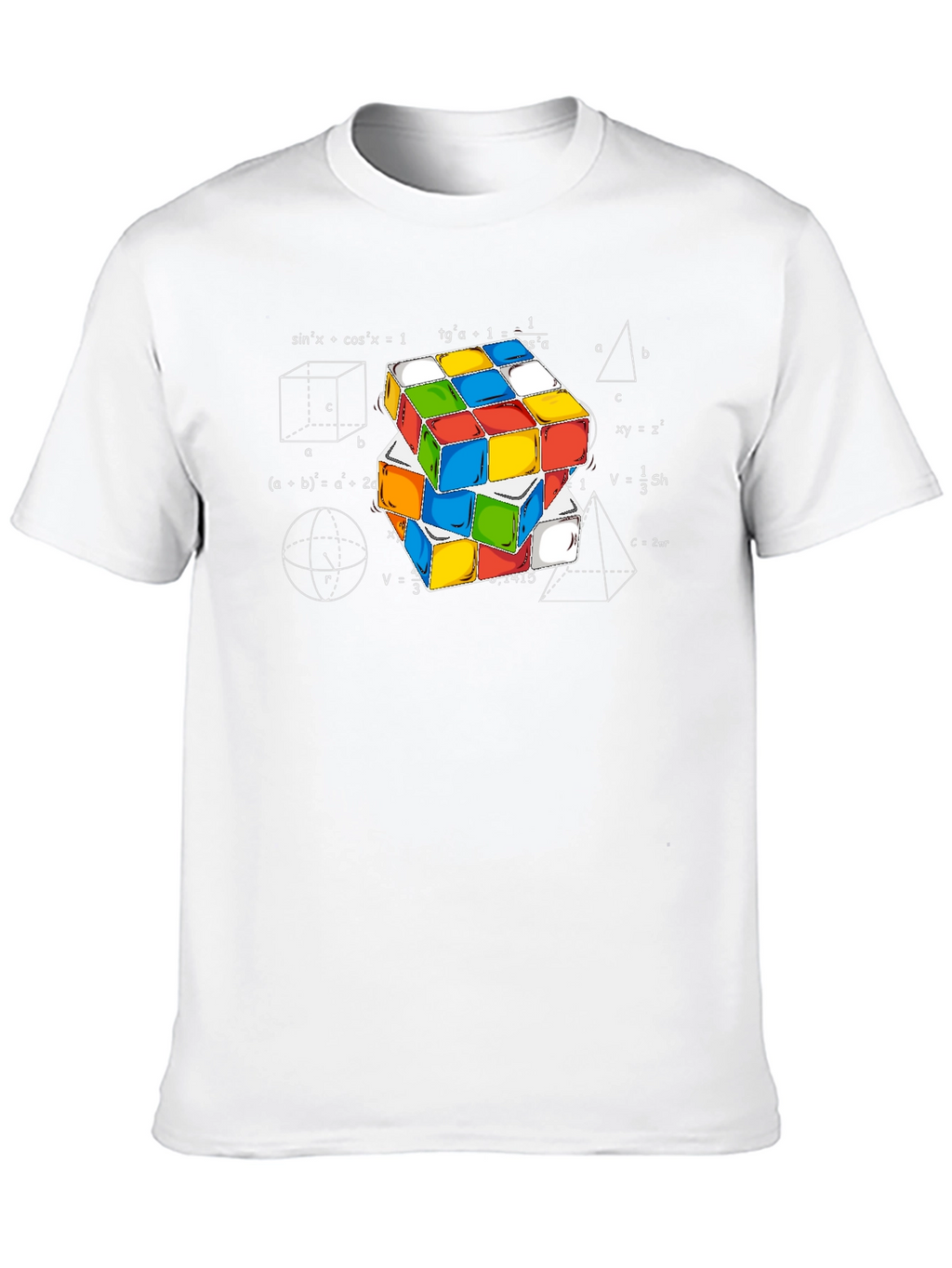 Math Rubiks Cube Graphic T-Shirt
