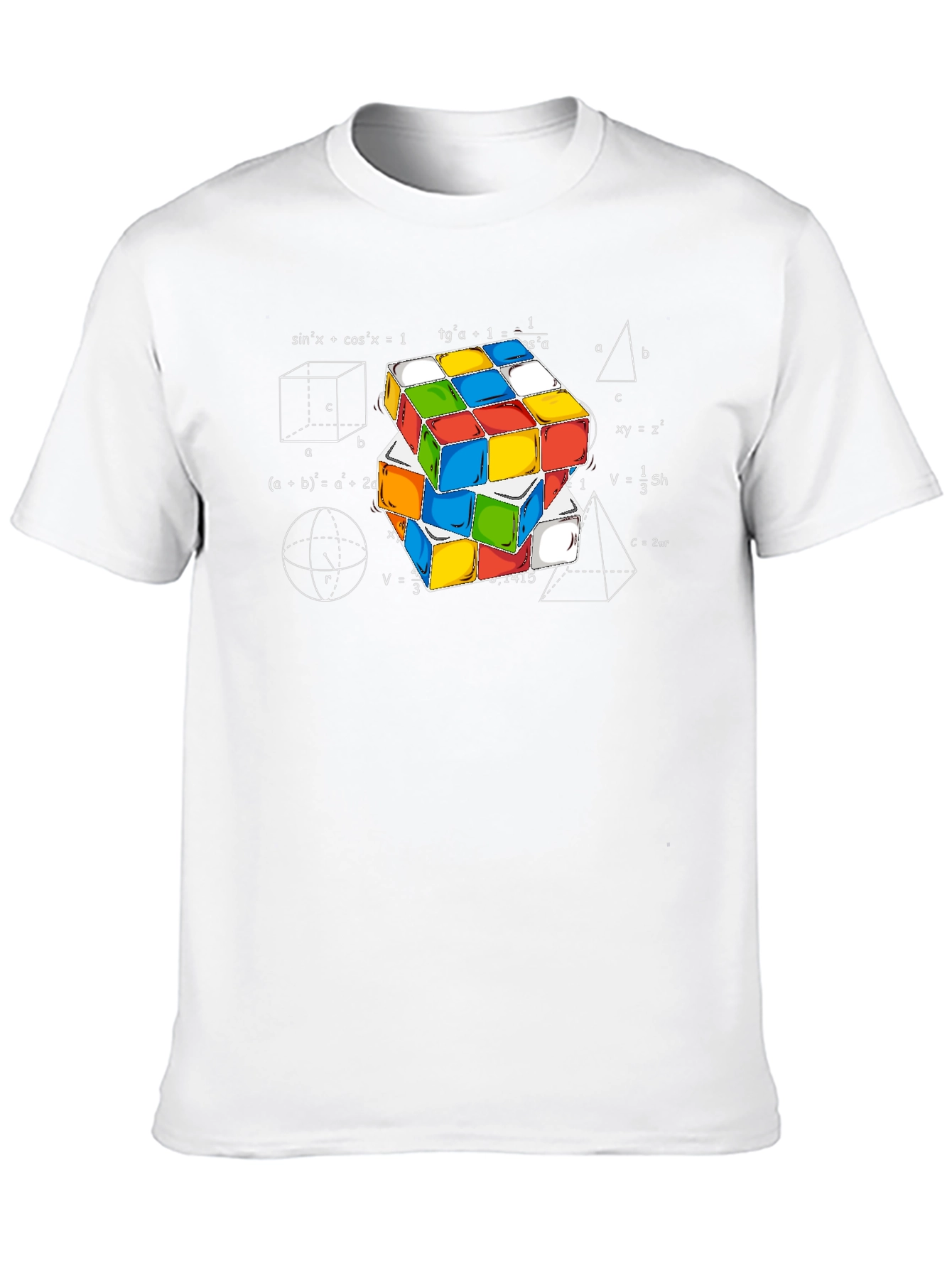 Math Rubiks Cube Graphic T-Shirt