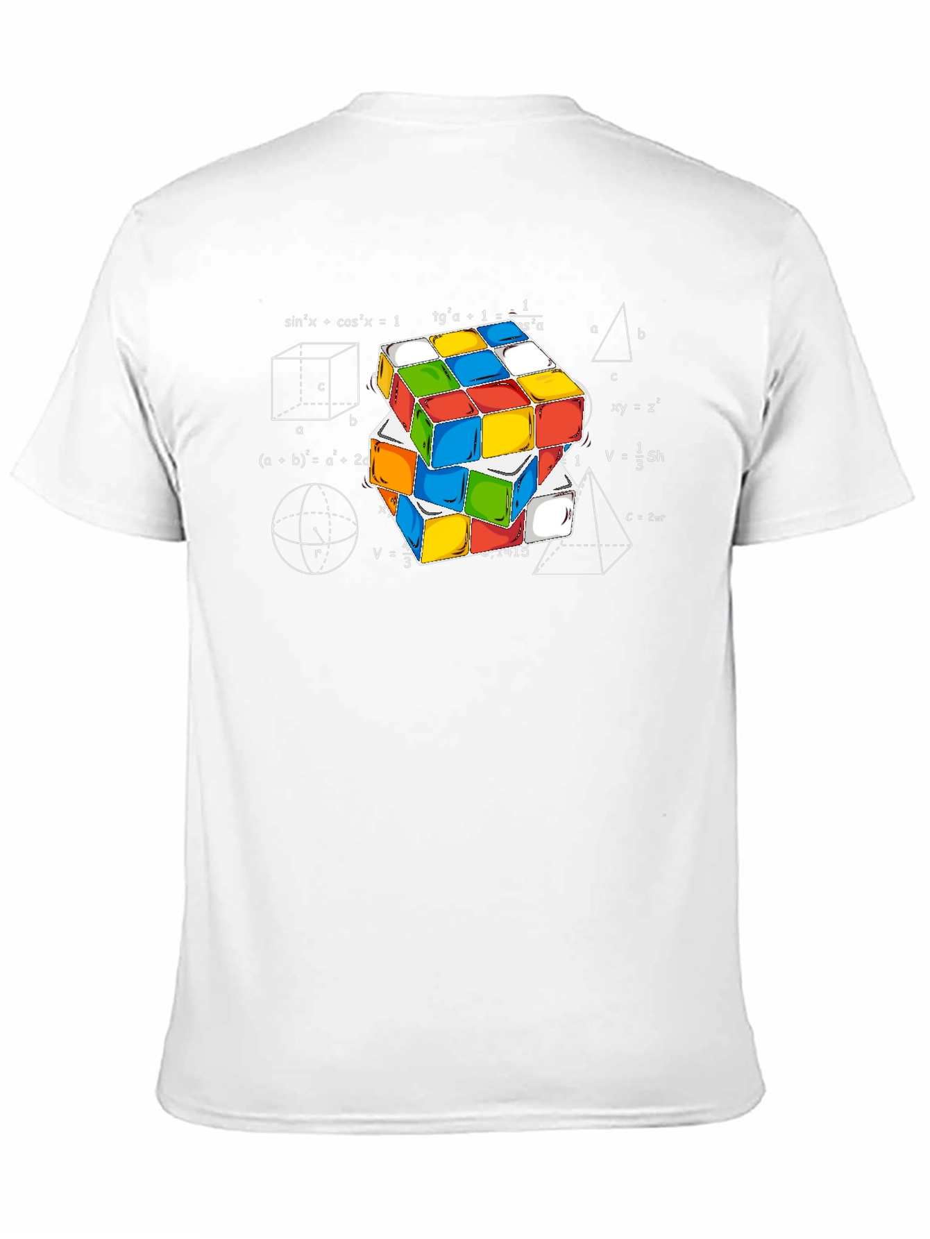 Math Rubiks Cube Graphic T-Shirt