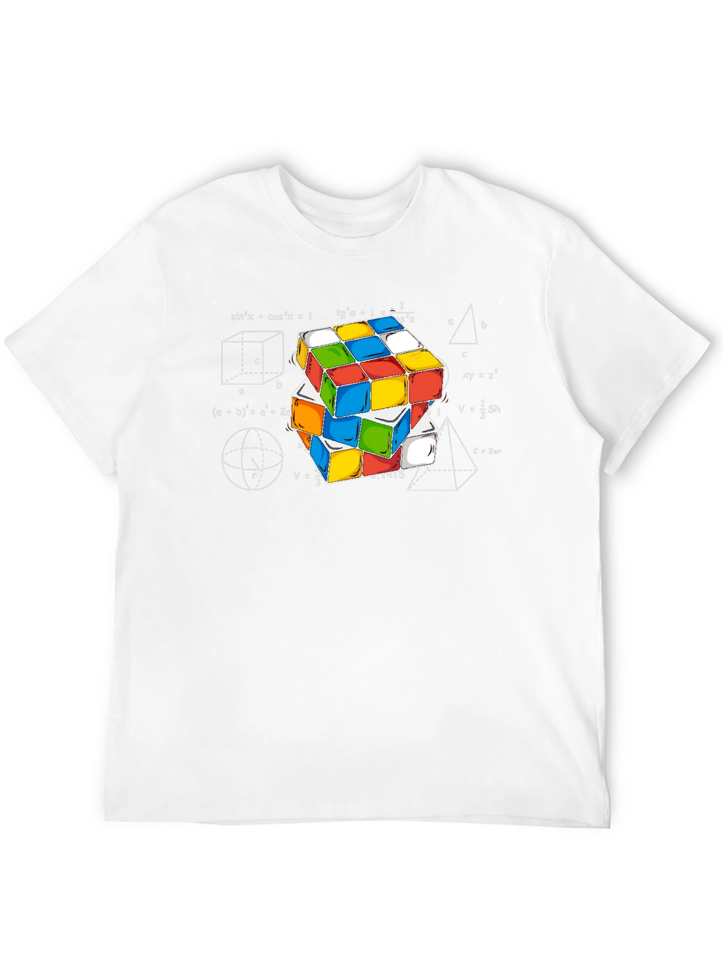 Math Rubiks Cube Graphic T-Shirt