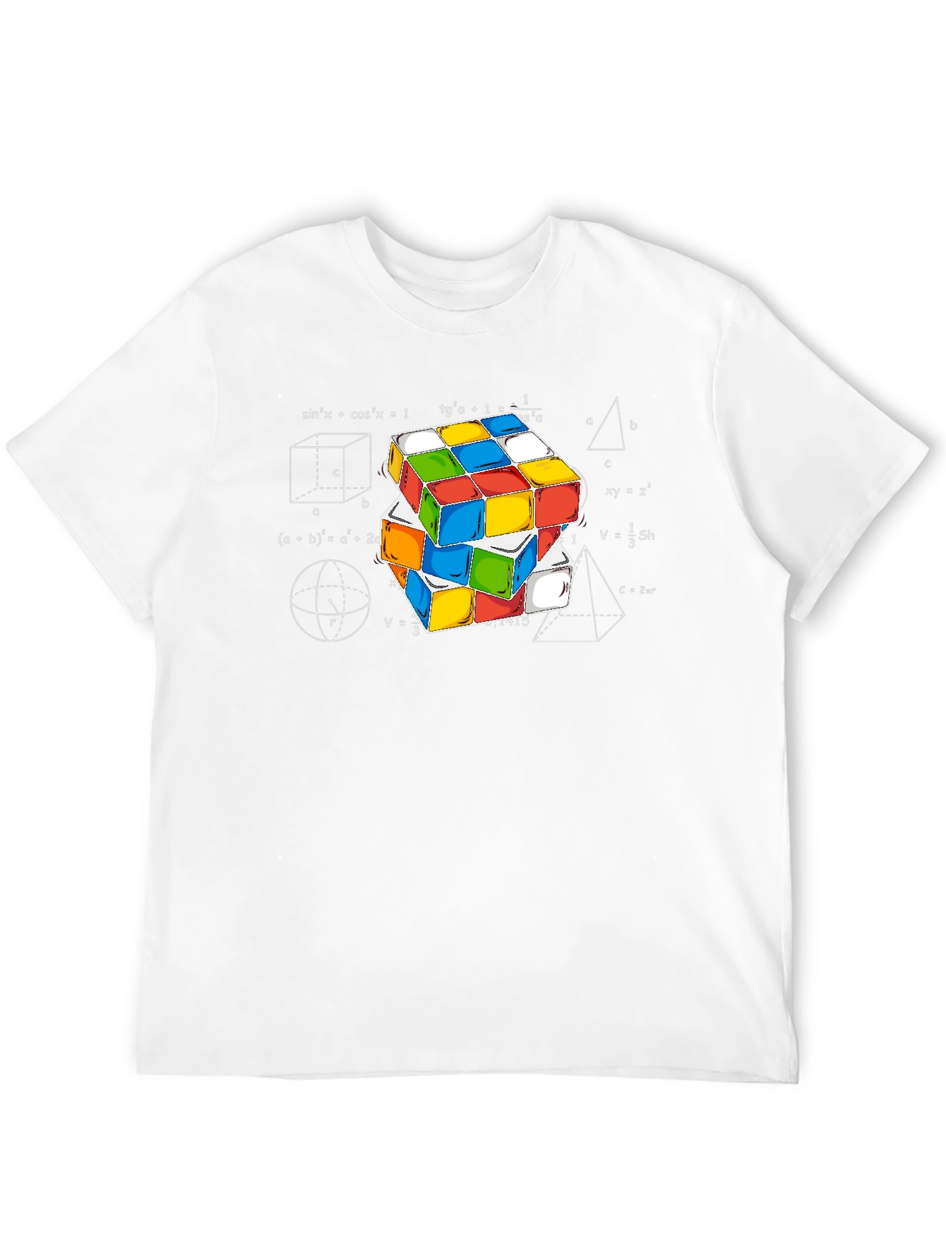 Math Rubiks Cube Graphic T-Shirt
