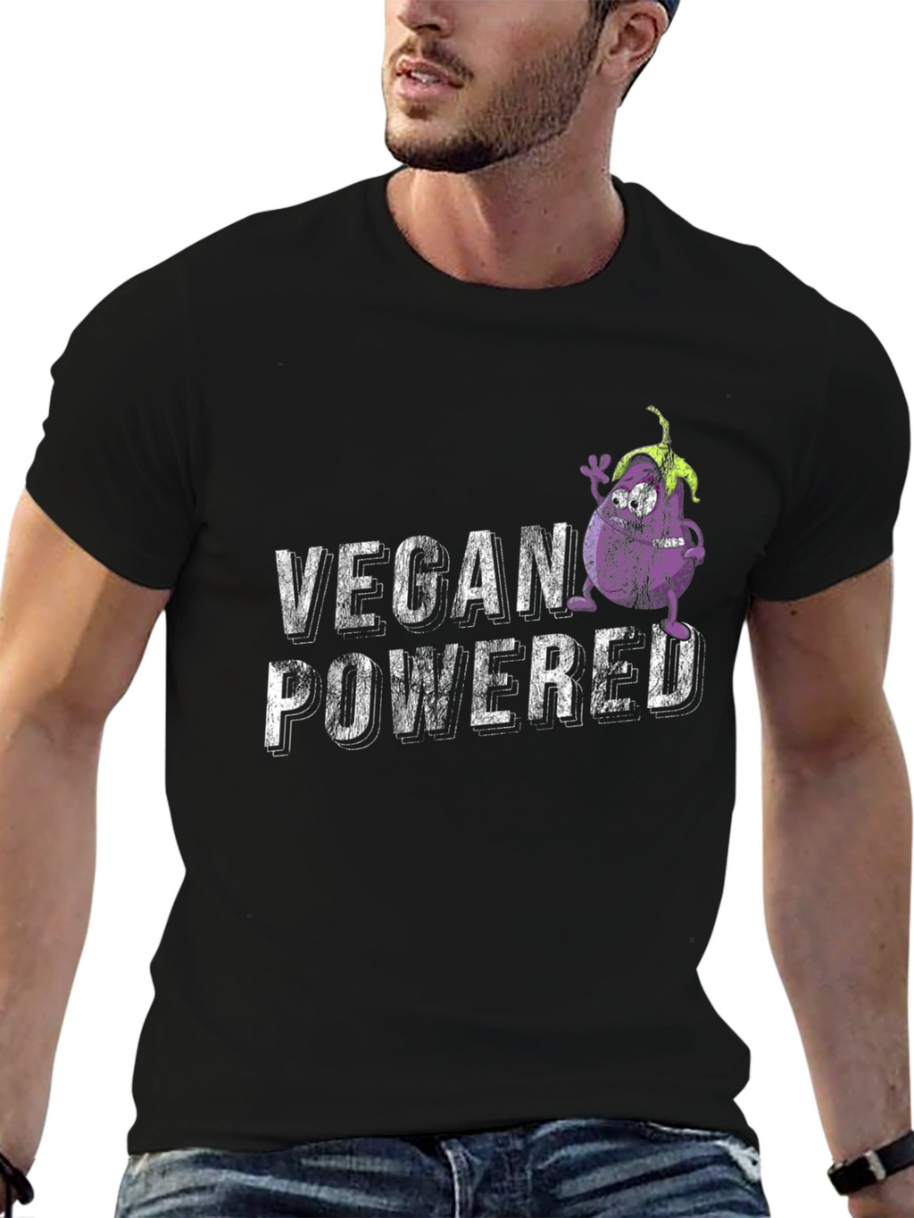 Vegan Powered Graphic Tee - Black T-Shirt