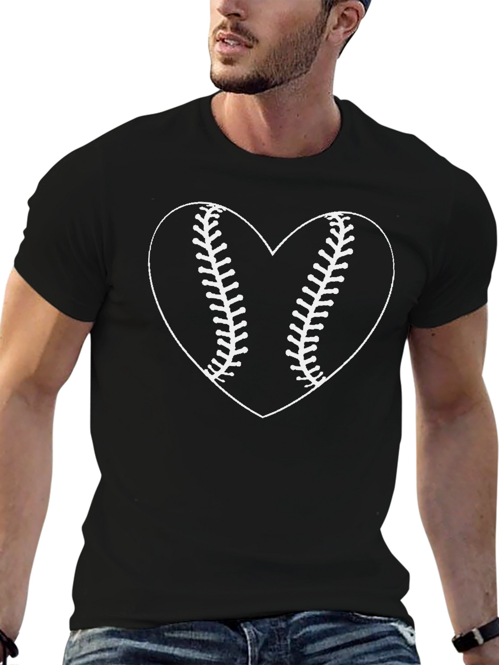 Baseball Heart Graphic Tee - Soft Cotton Shirt