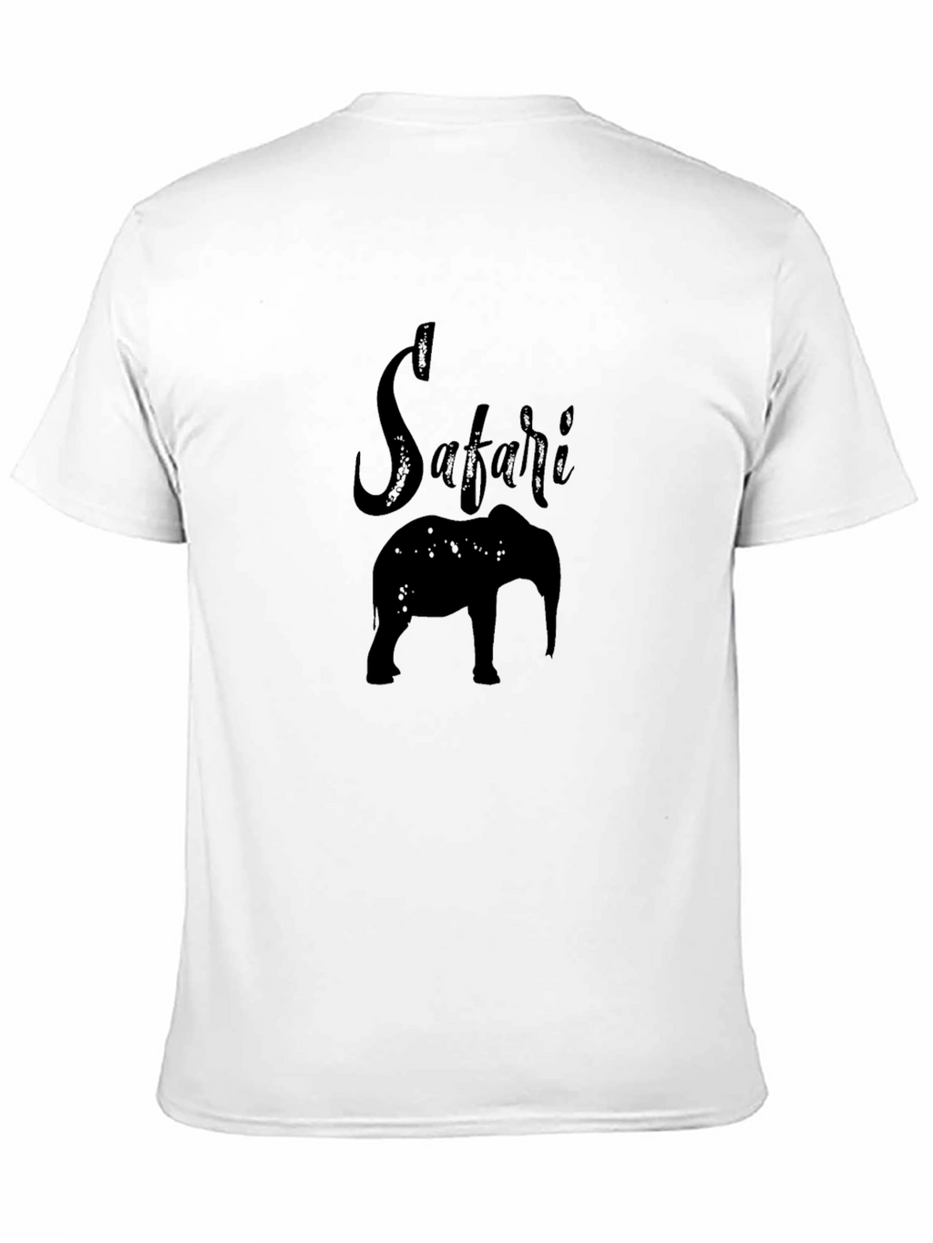 Safari Elephant Graphic Black T-Shirt