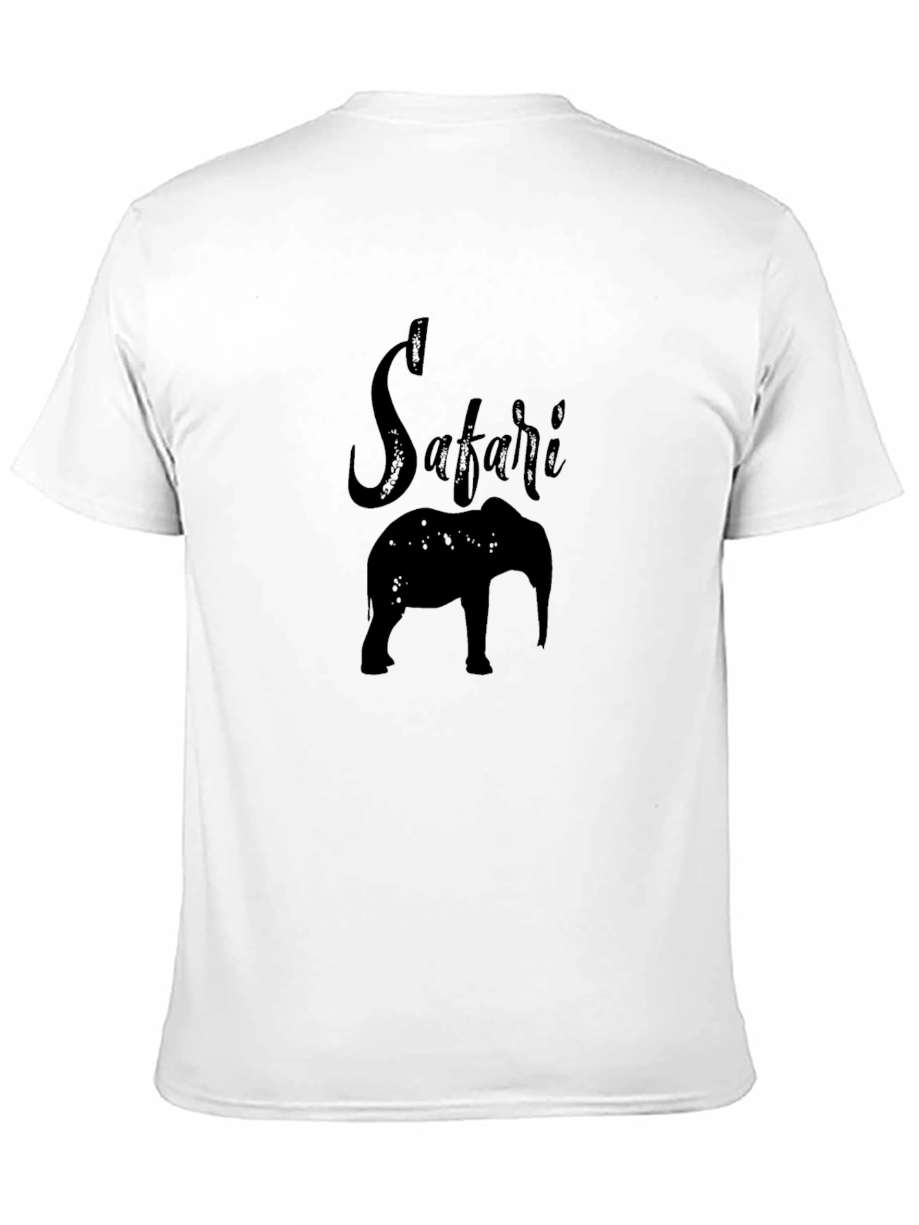 Safari Elephant Graphic Black T-Shirt