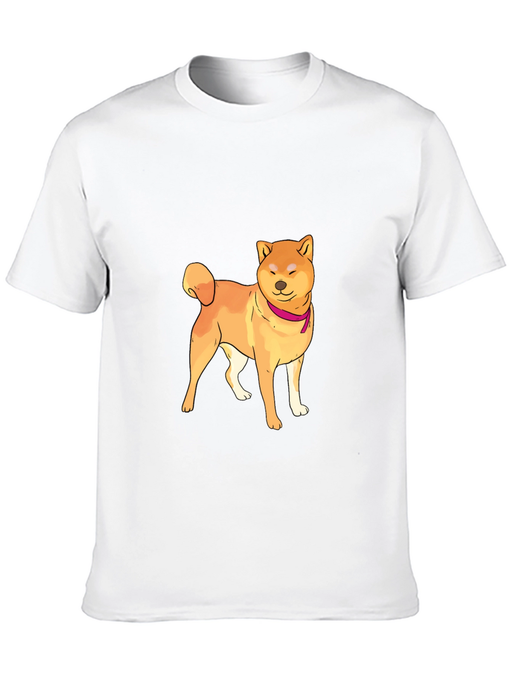 Shiba Inu Graphic Tee - Mens Black Crew Neck