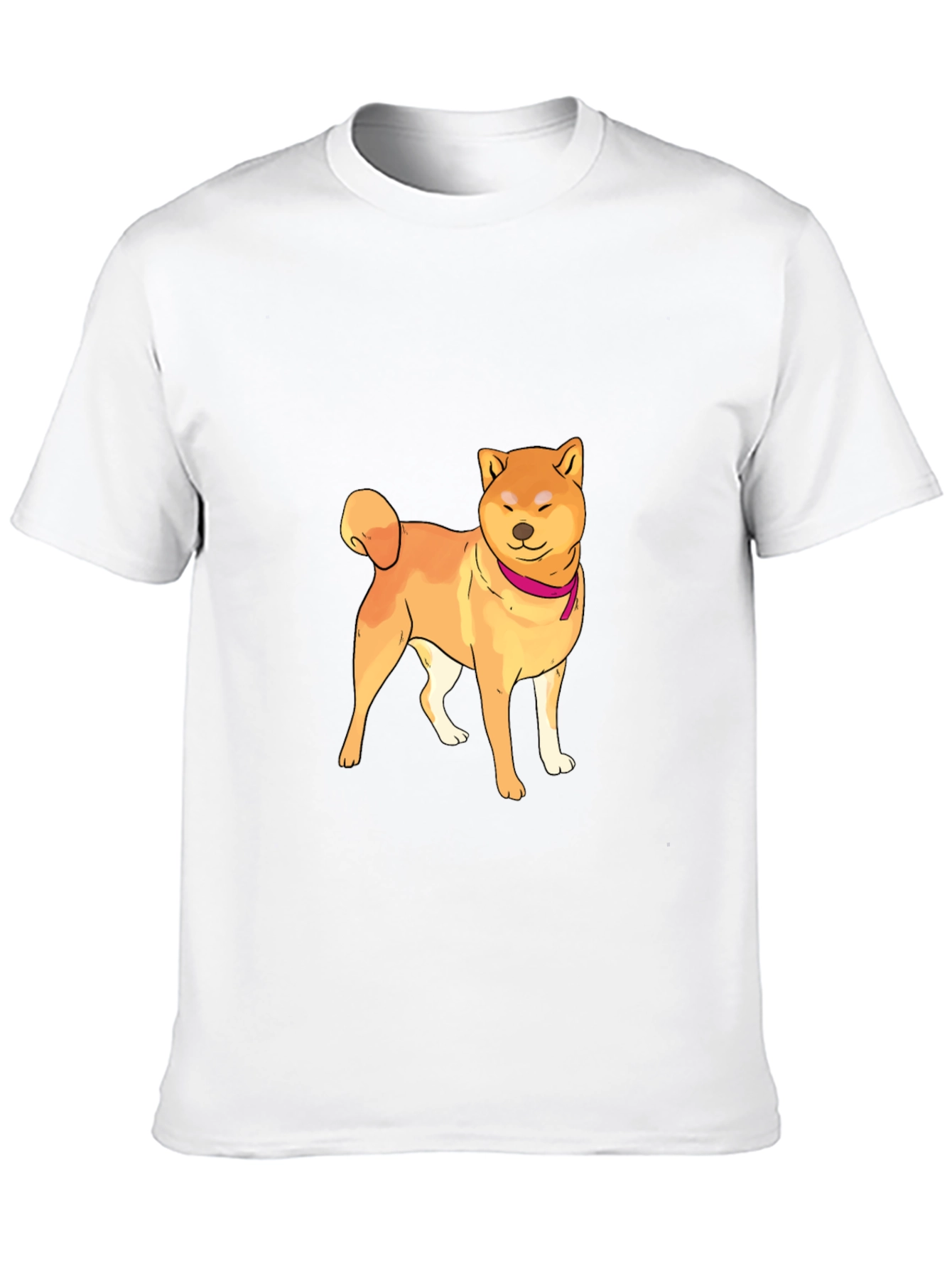 Shiba Inu Graphic Tee - Mens Black Crew Neck