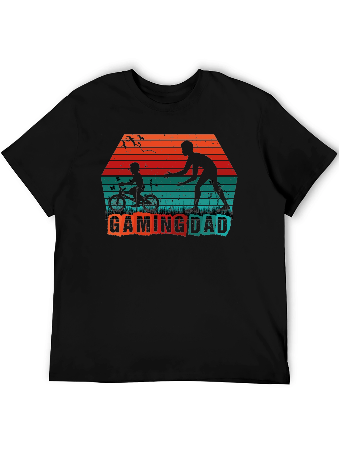 Gaming Dad T-Shirt - Father Son Silhouette Tee