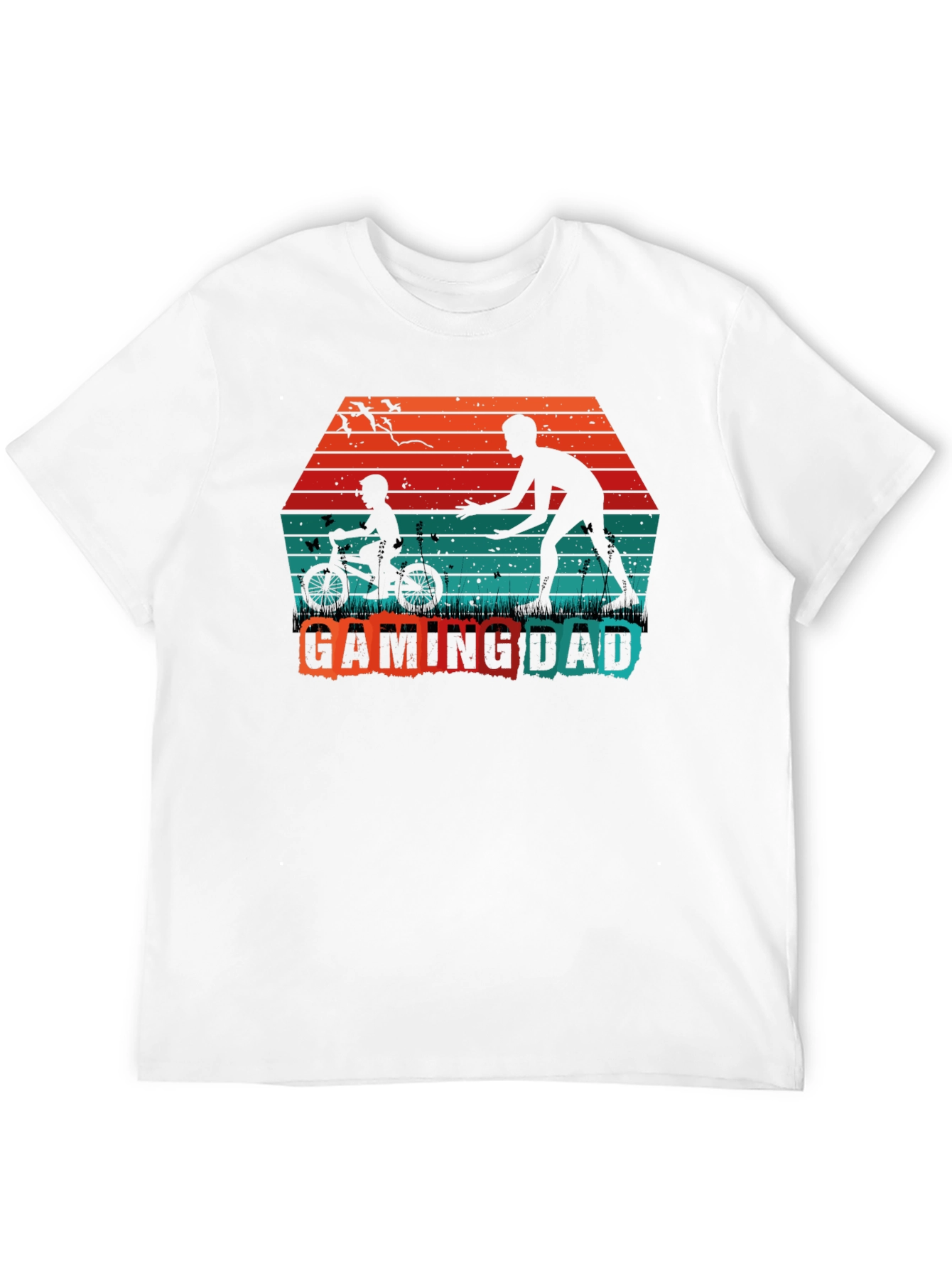 Gaming Dad T-Shirt - Father Son Silhouette Tee