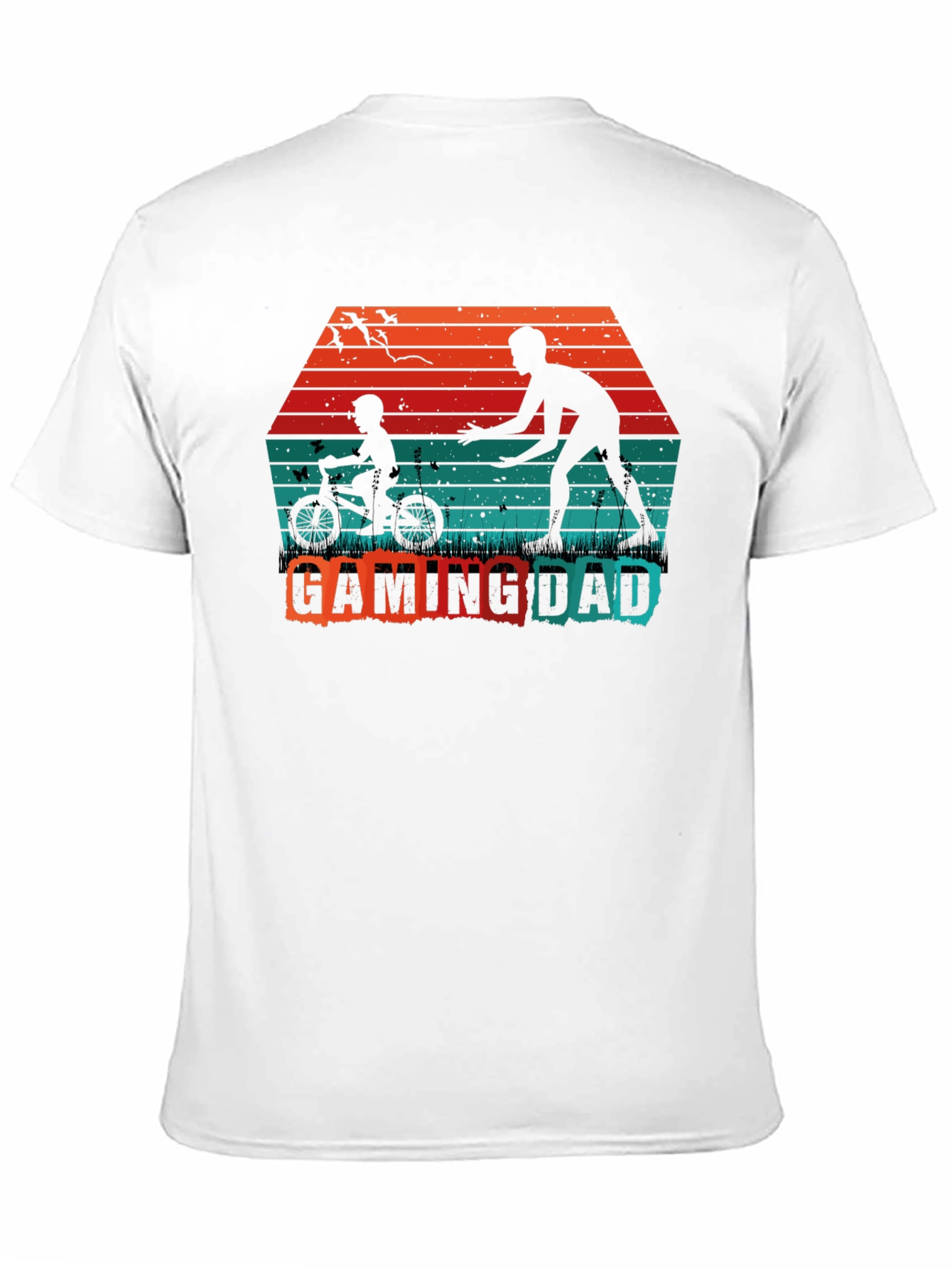 Gaming Dad T-Shirt - Father Son Silhouette Tee
